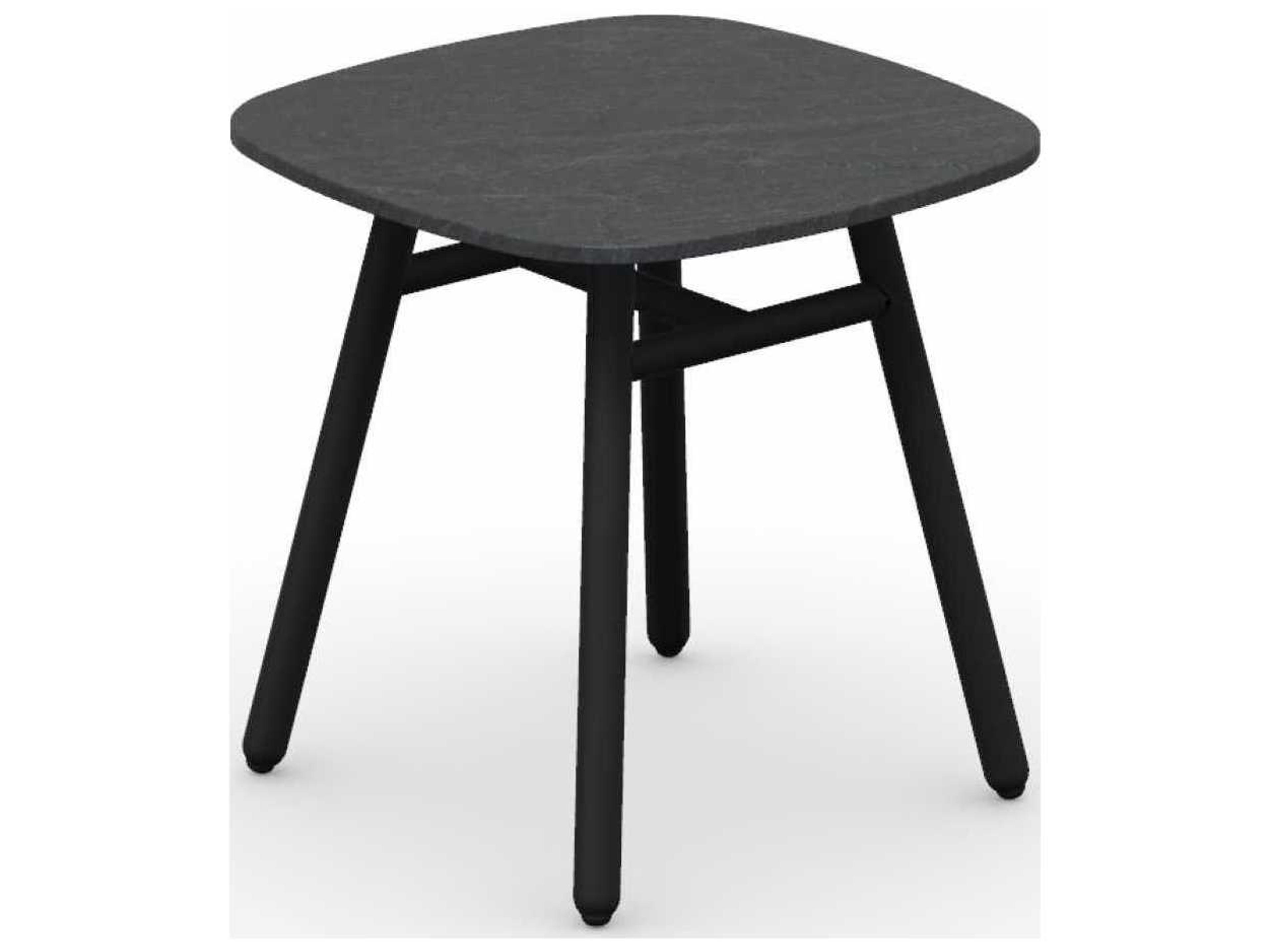 Yo Matt Black / Cardoso Aluminum Ceramic Square End Table
