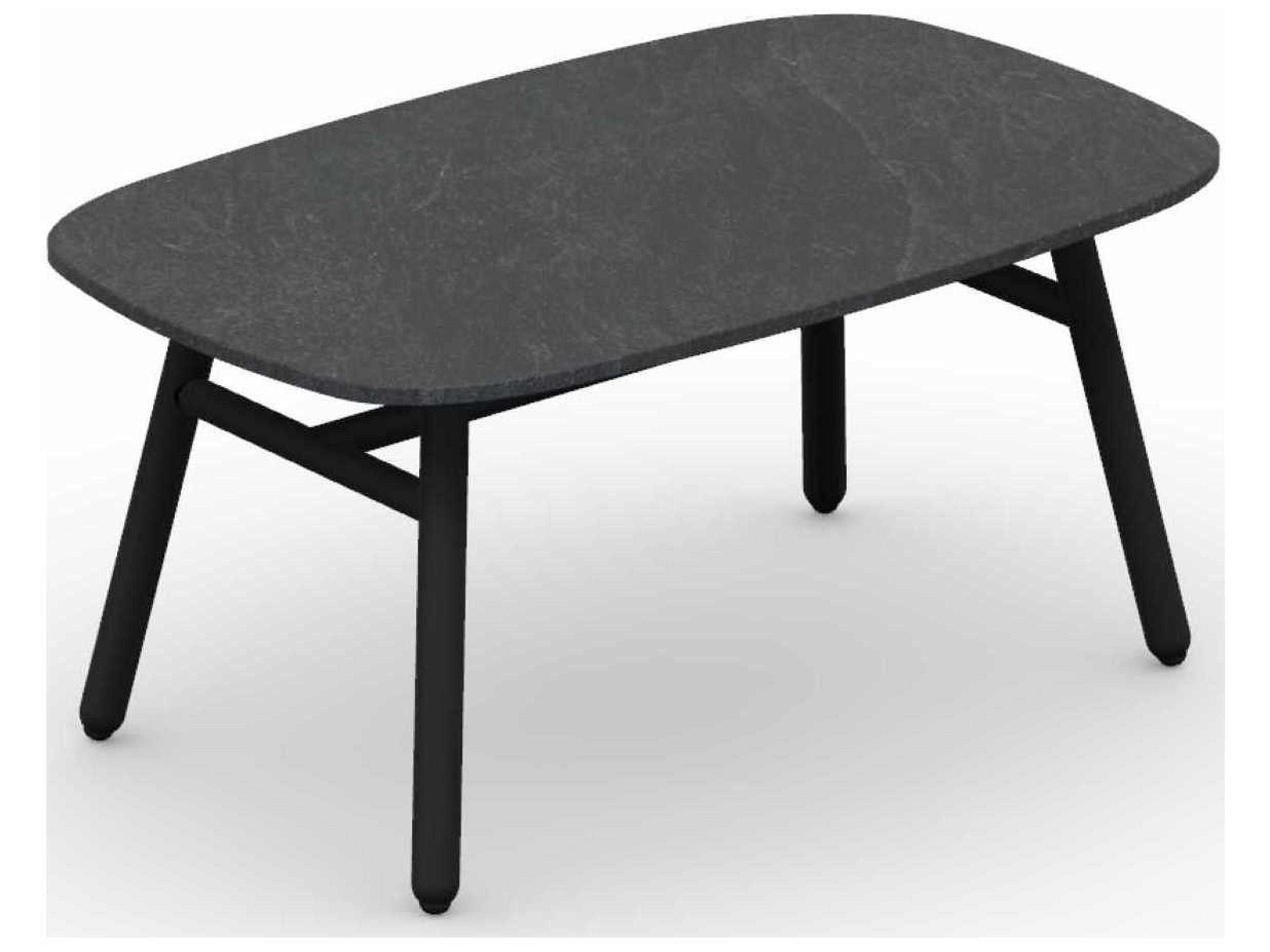 Yo Matt Black / Cardoso Aluminum Ceramic Rectangular Coffee Table