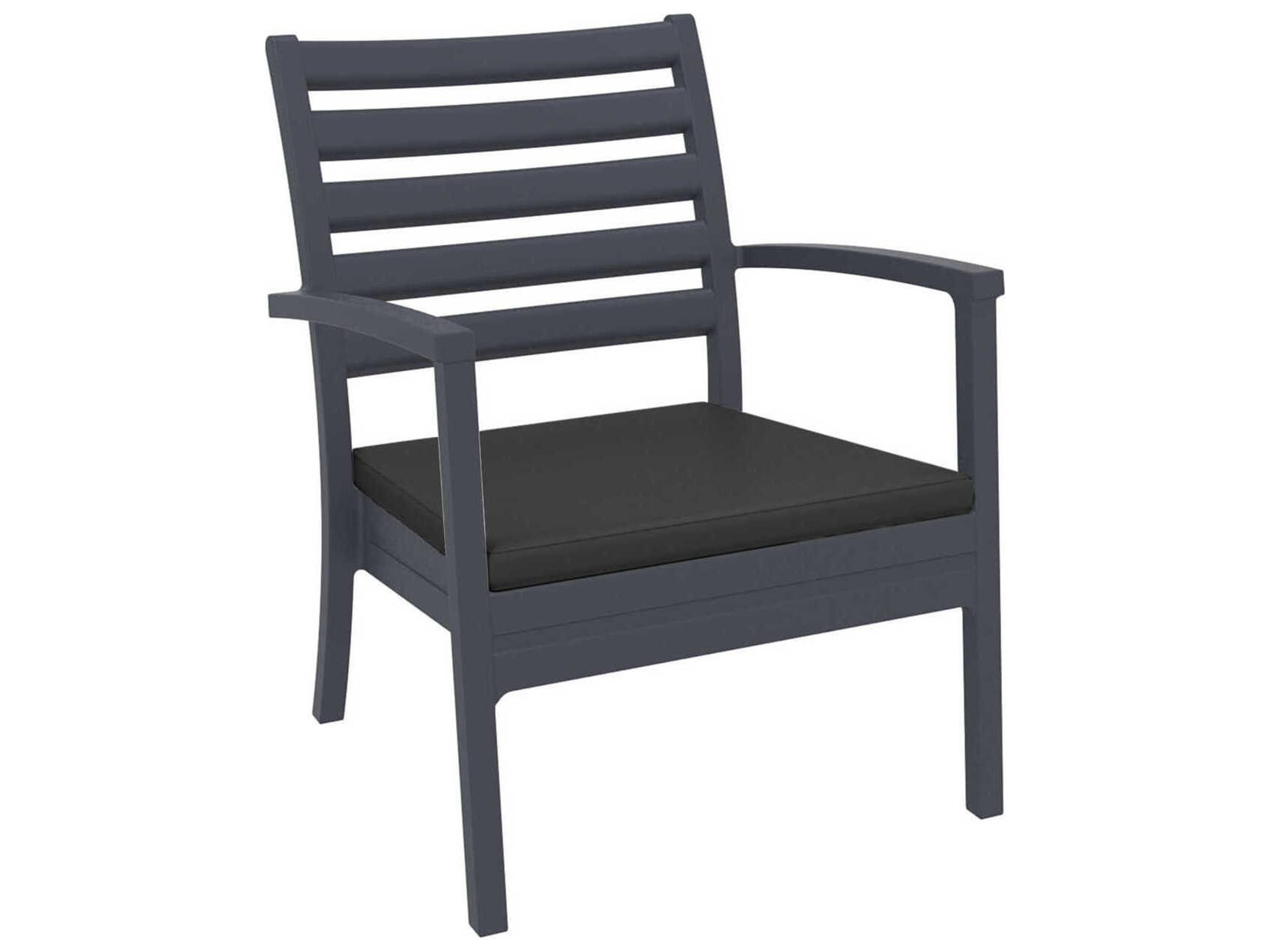 Compamia Artemis Dark Gray Polypropylene Cushion Lounge Chair