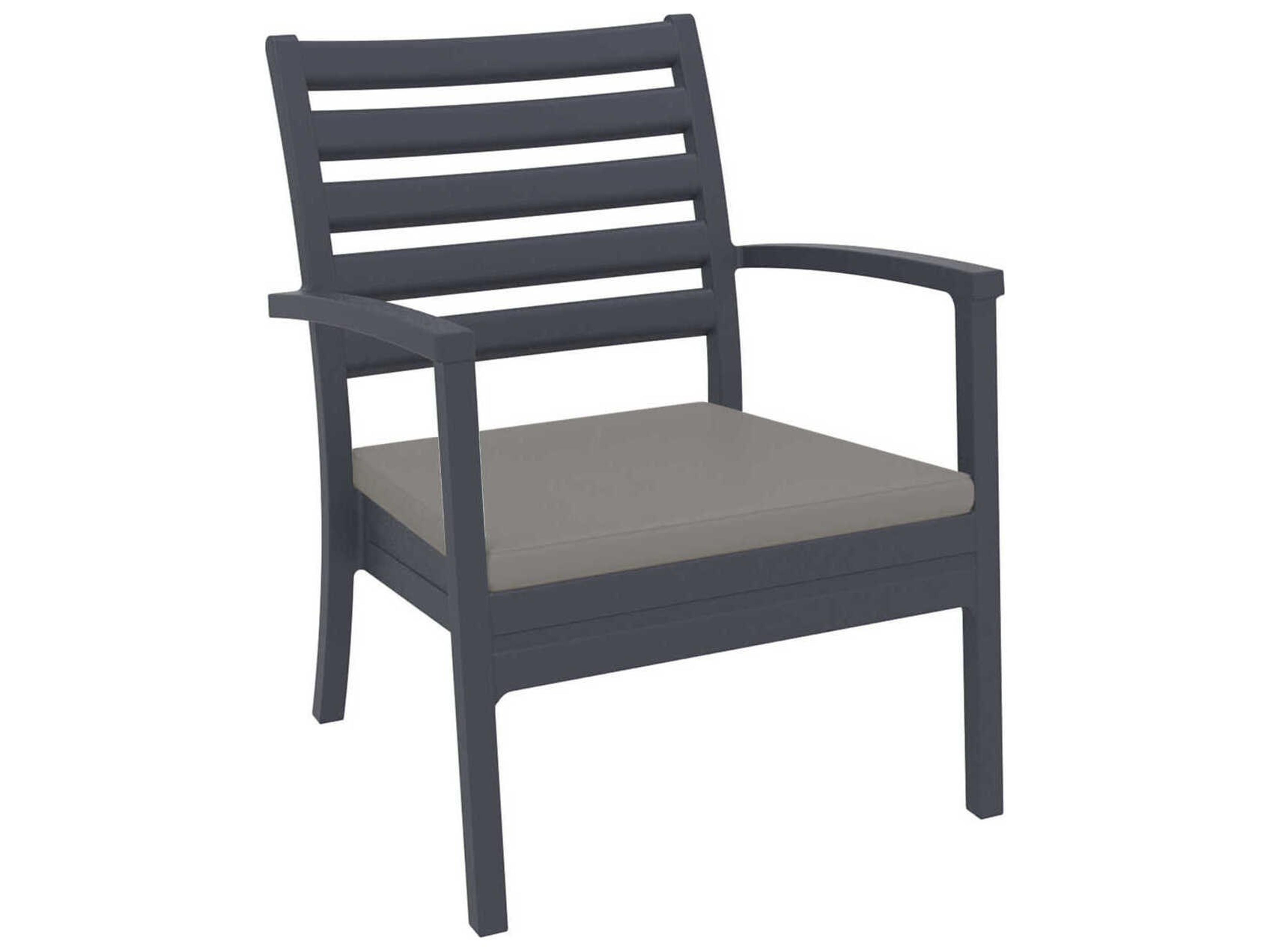 Compamia Artemis Dark Gray Polypropylene Cushion Lounge Chair