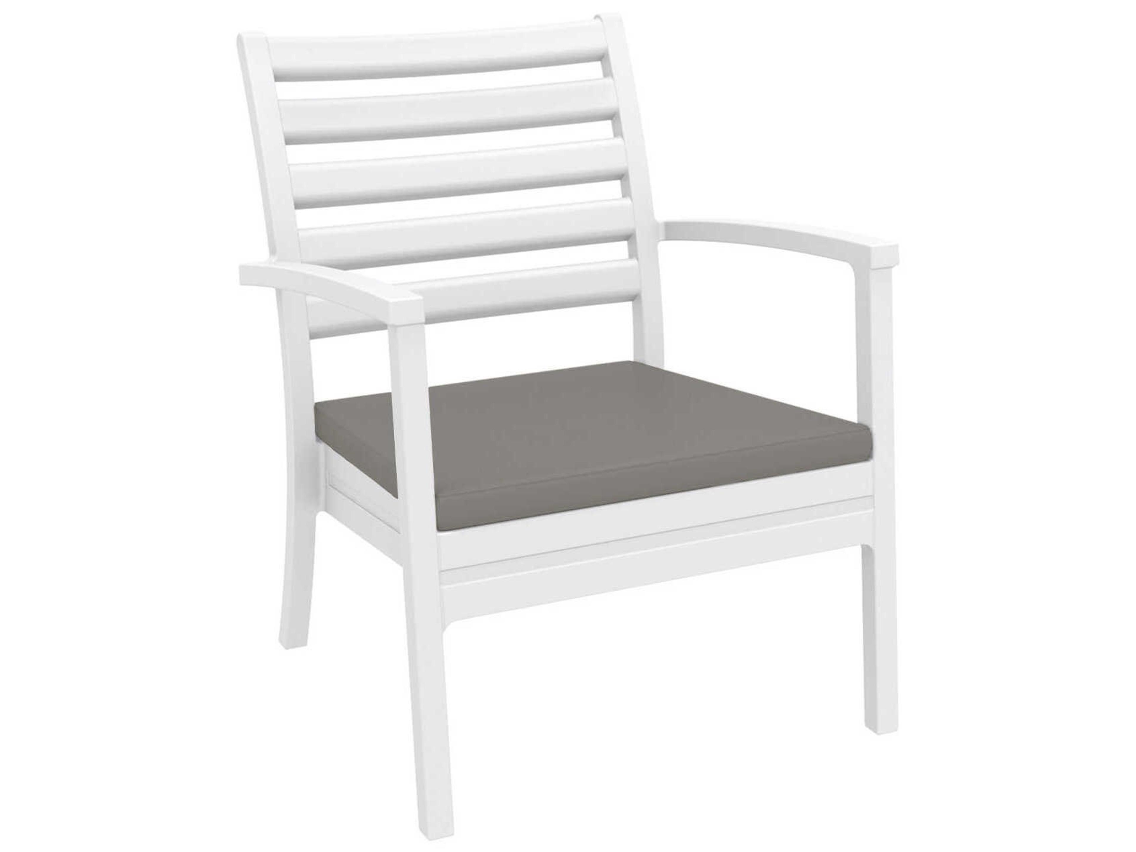 Compamia Artemis White Polypropylene Cushion Lounge Chair