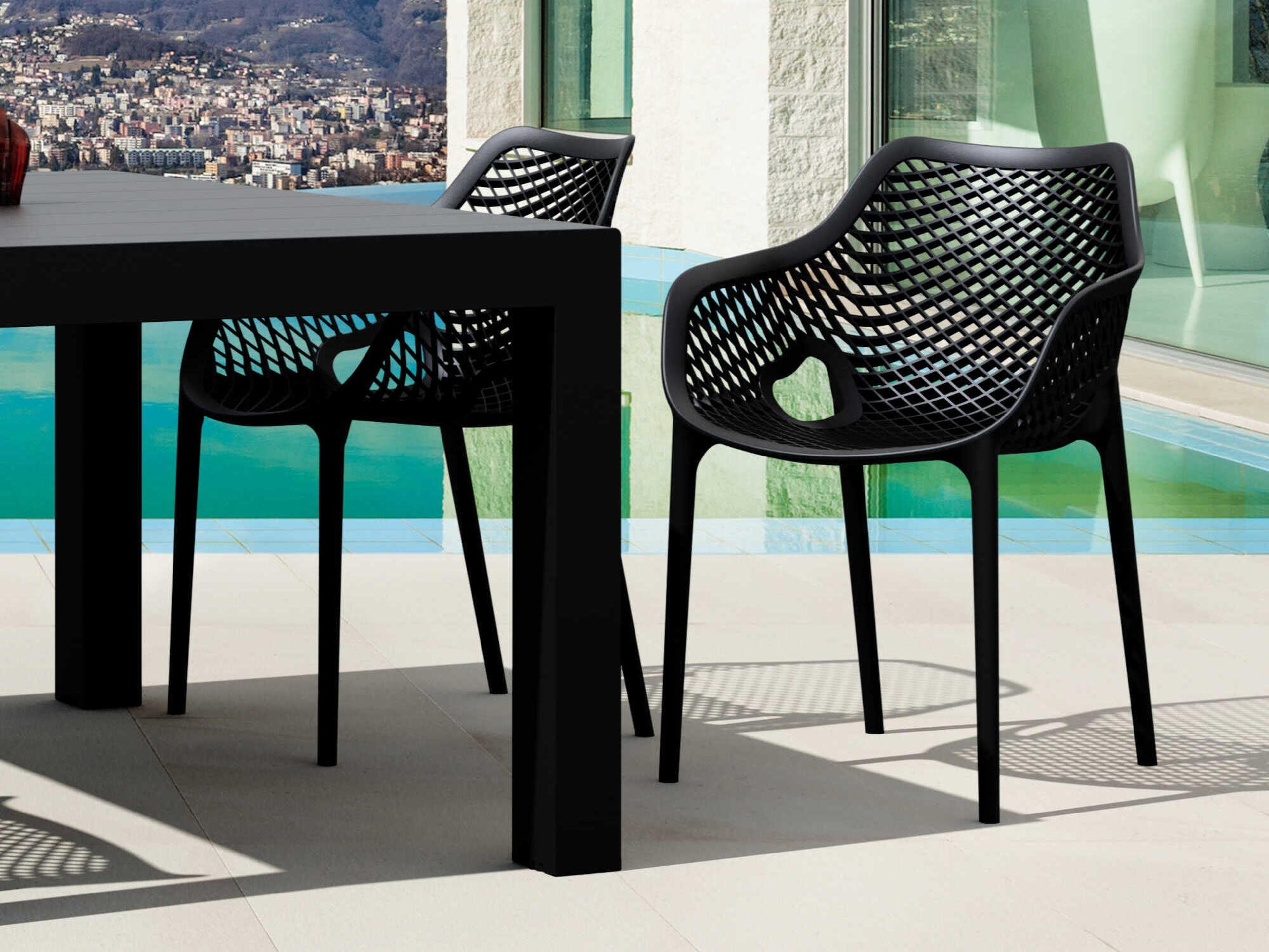 Compamia Air Black Polypropylene Dining Set