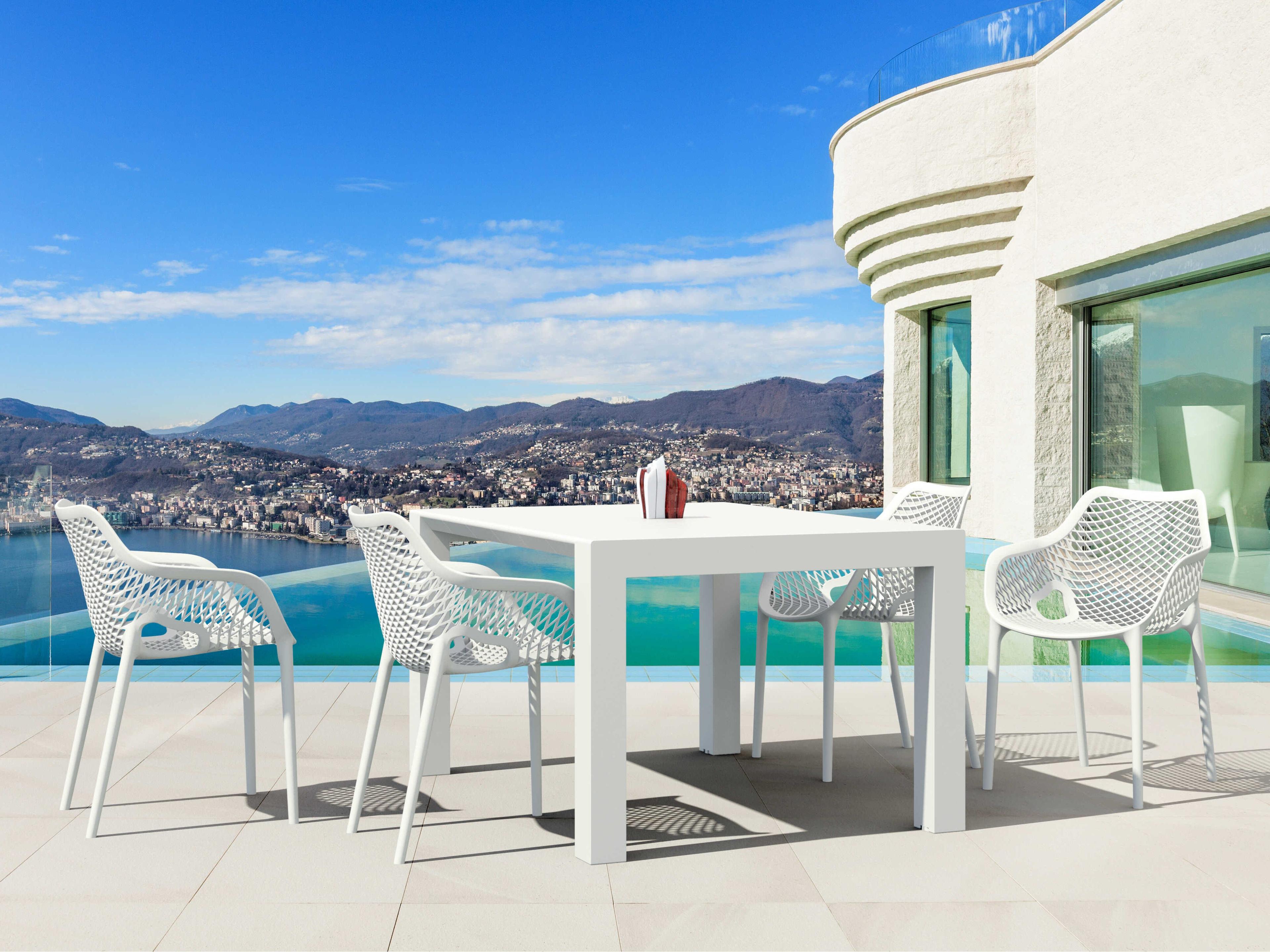 Air White Polypropylene Dining Set