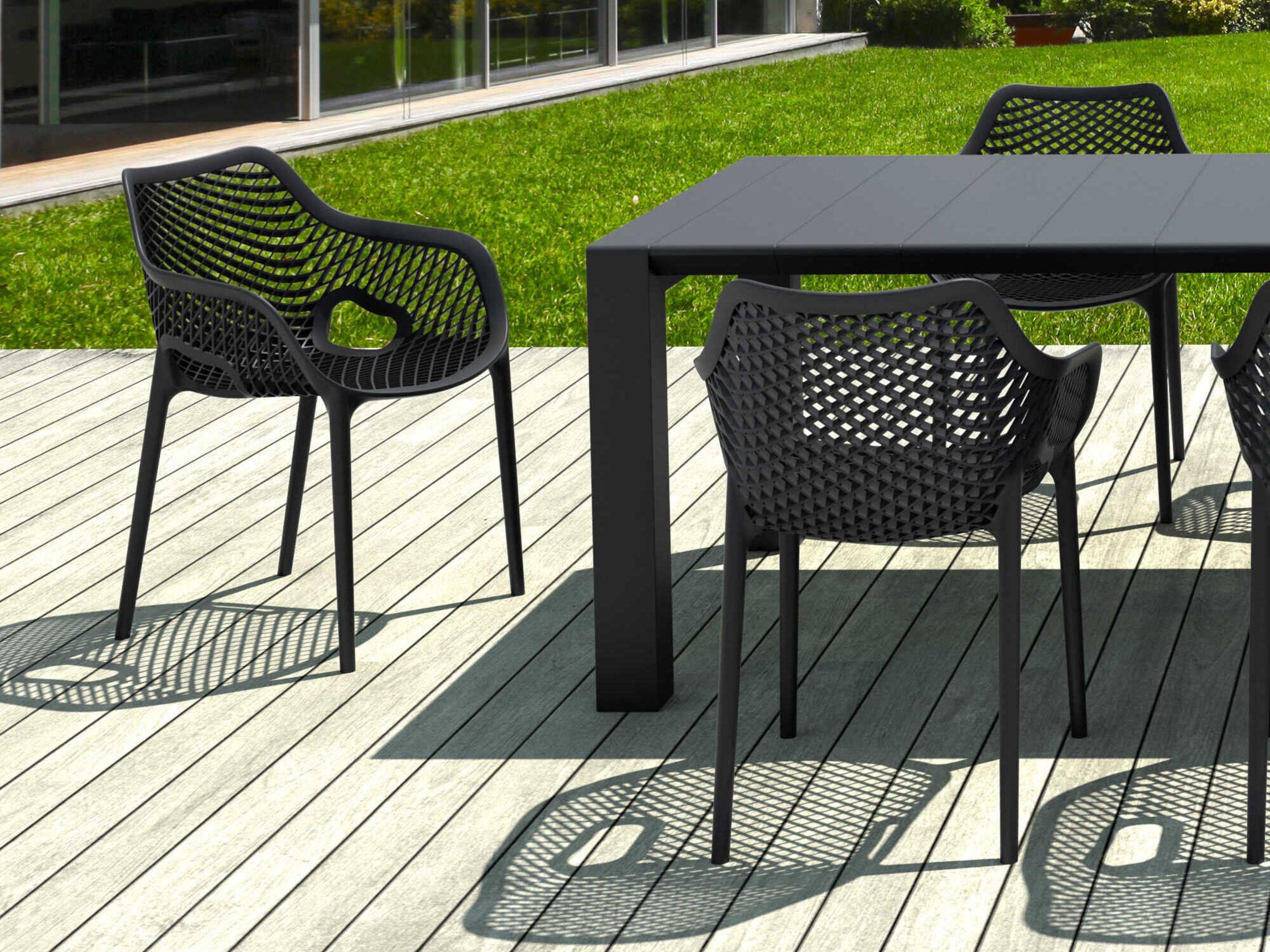 Compamia Air Black Polypropylene Dining Set