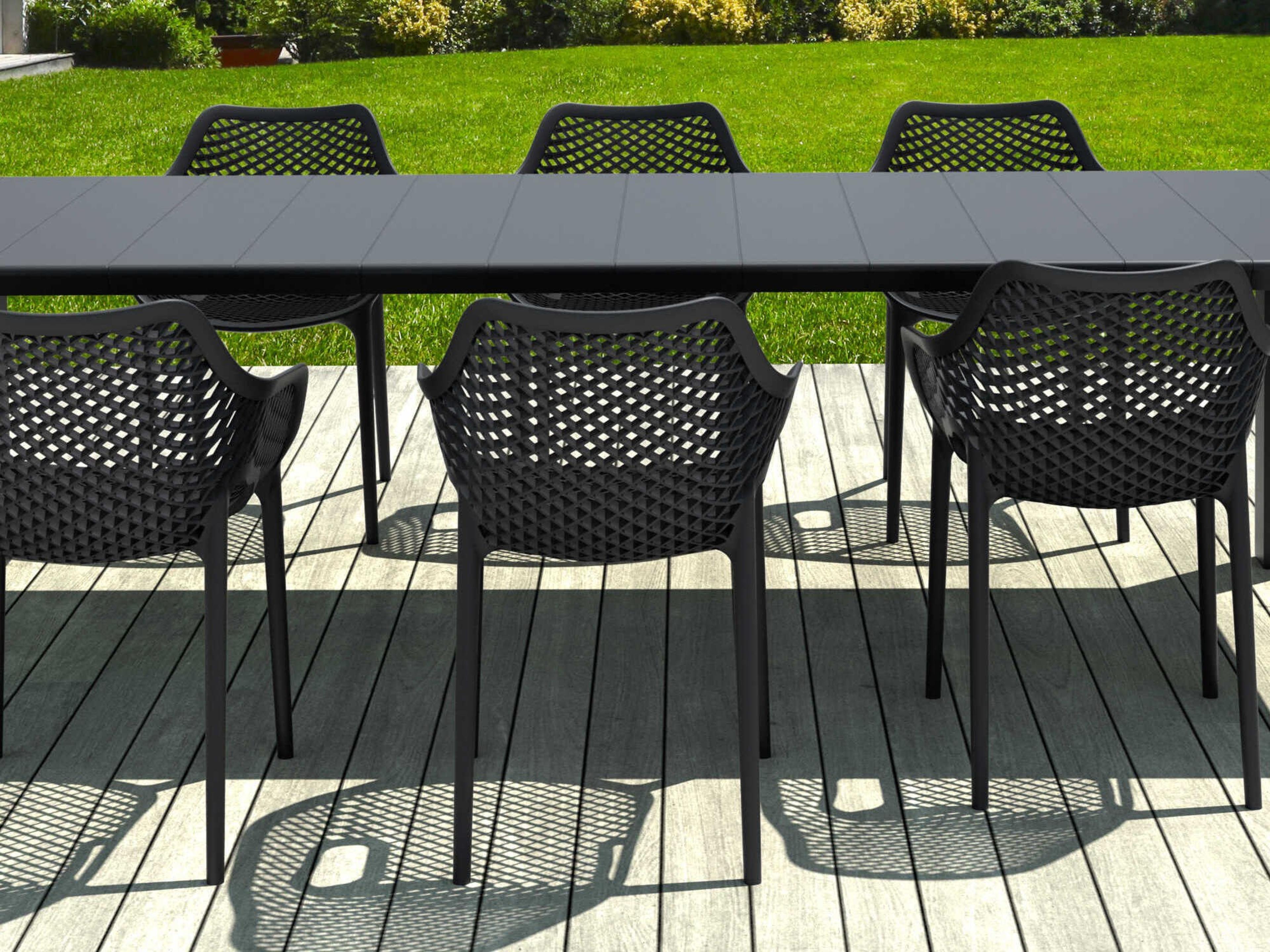 Compamia Air Black Polypropylene Dining Set