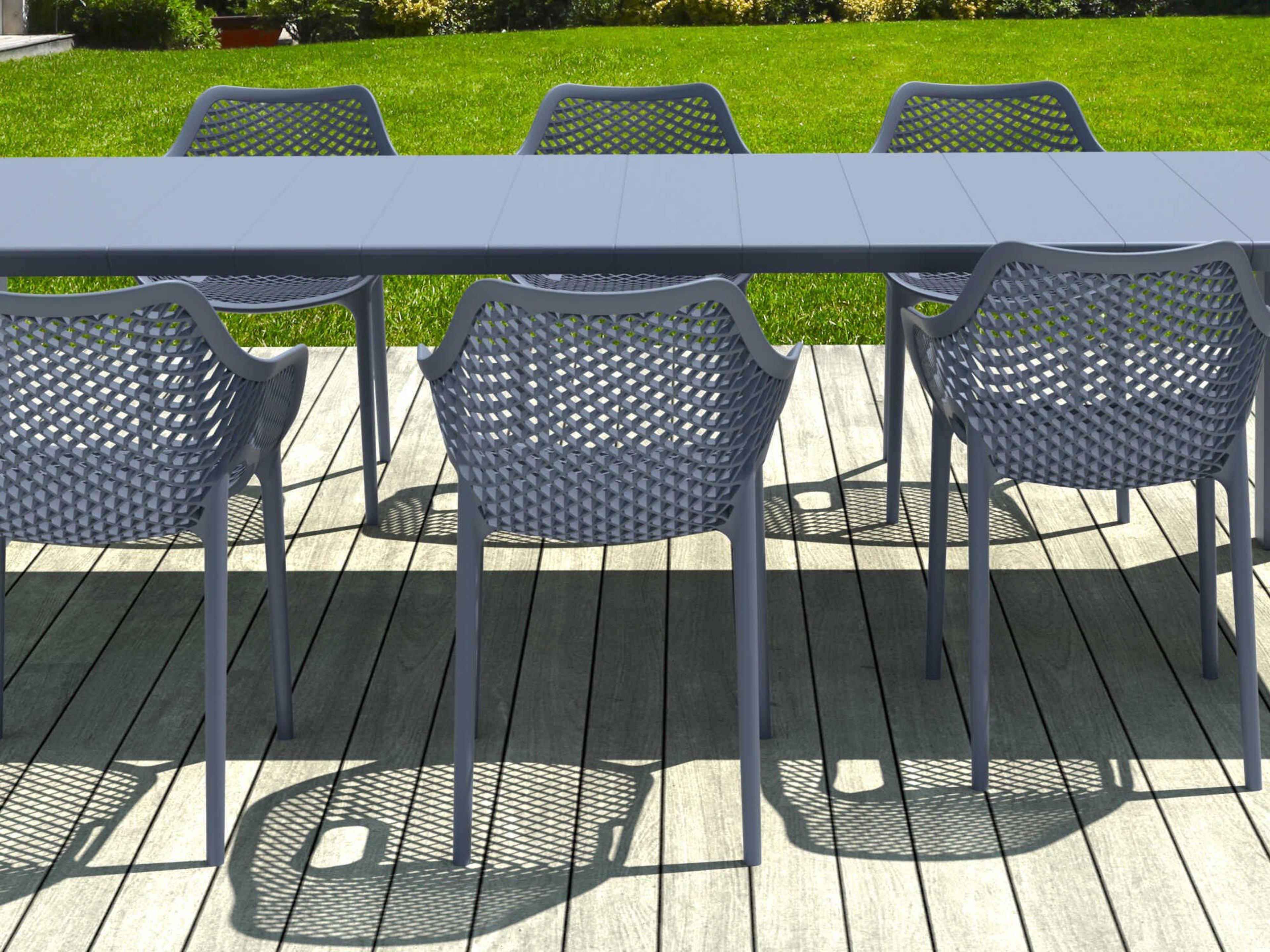 Compamia Air Dark Gray Polypropylene Dining Set