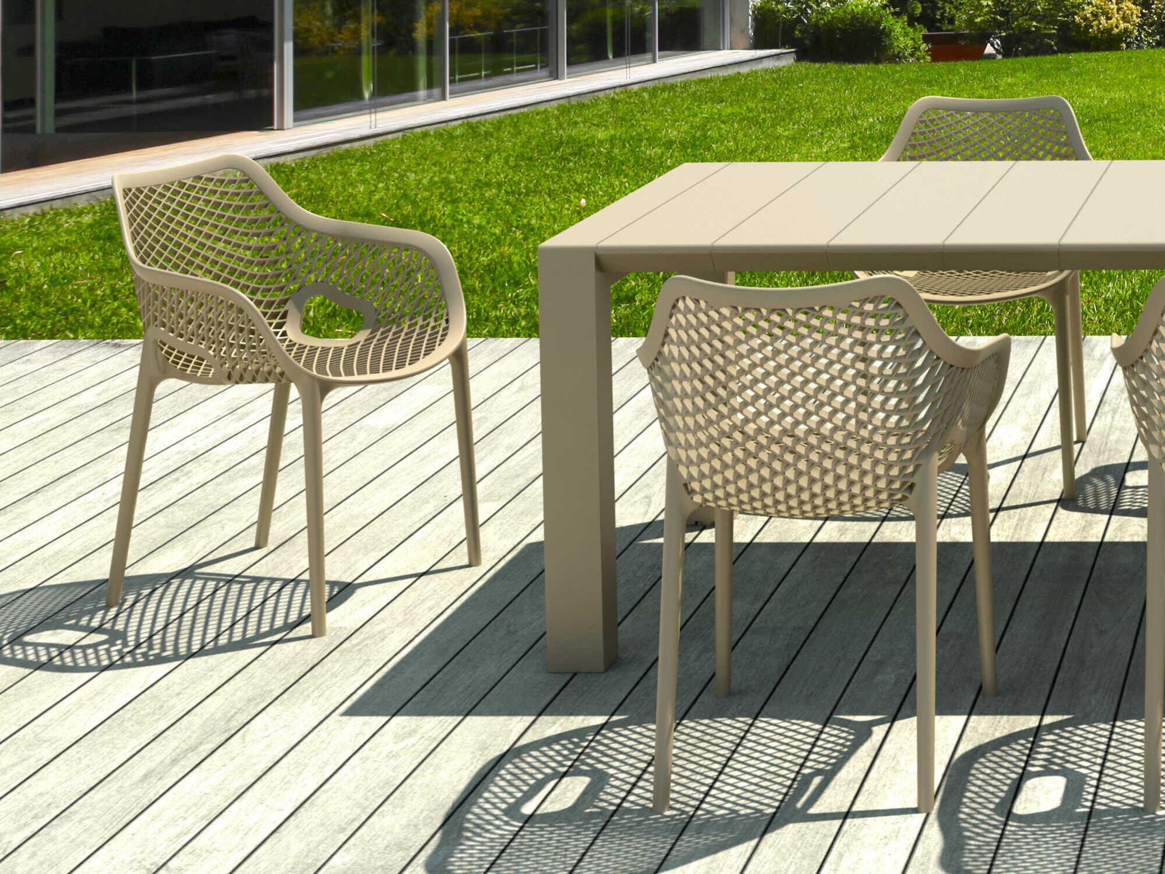 Compamia Air Taupe Polypropylene Dining Set