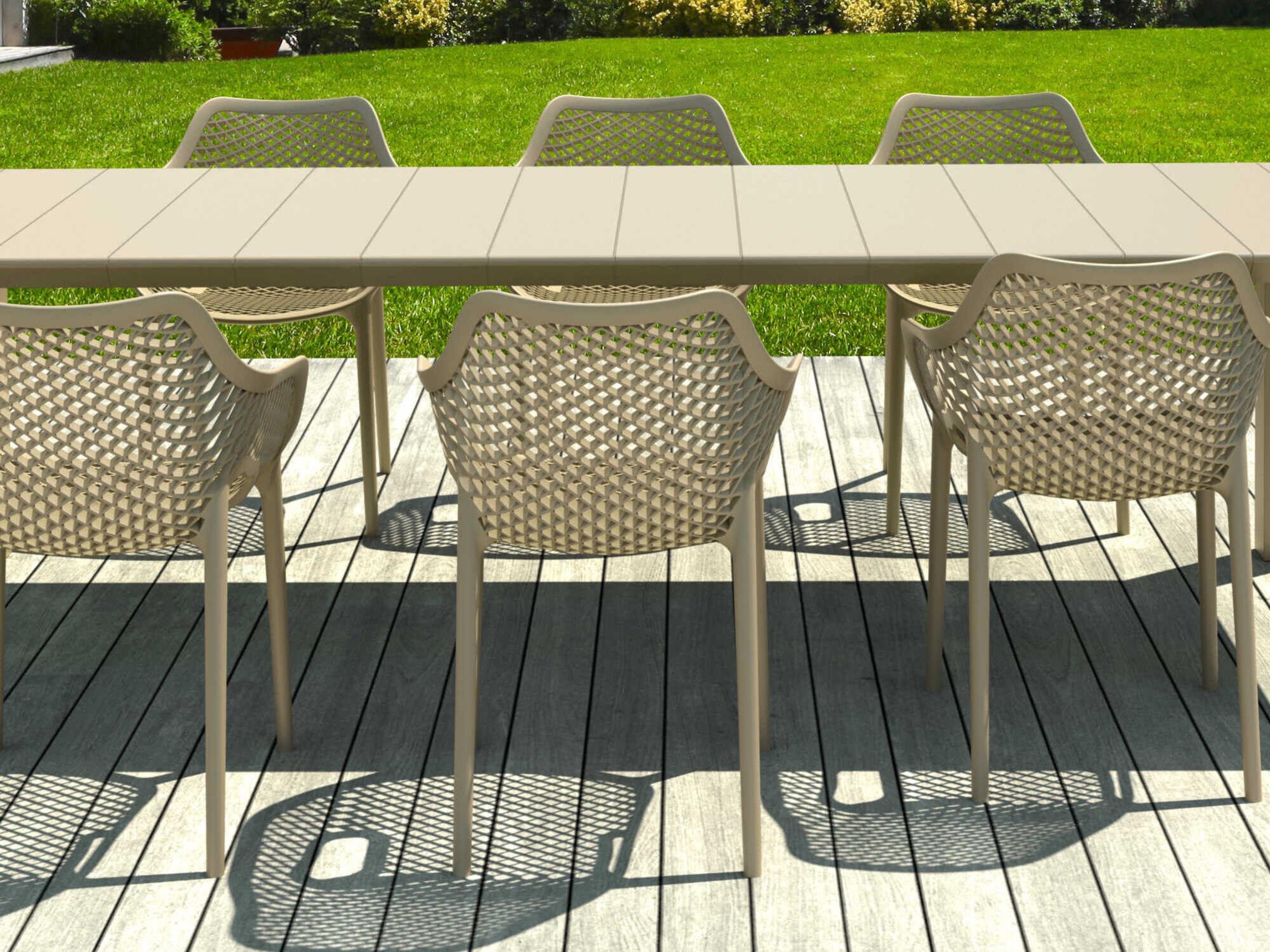 Compamia Air Taupe Polypropylene Dining Set