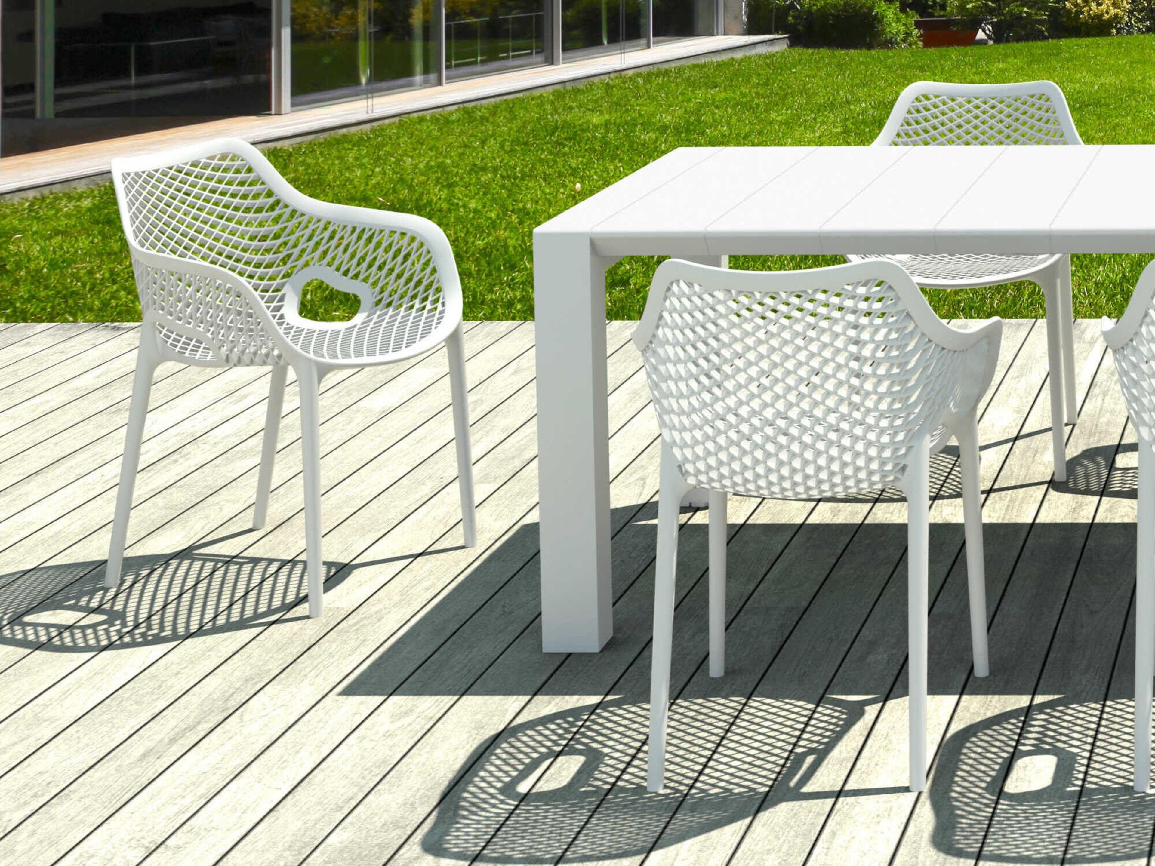 Compamia Air White Polypropylene Dining Set