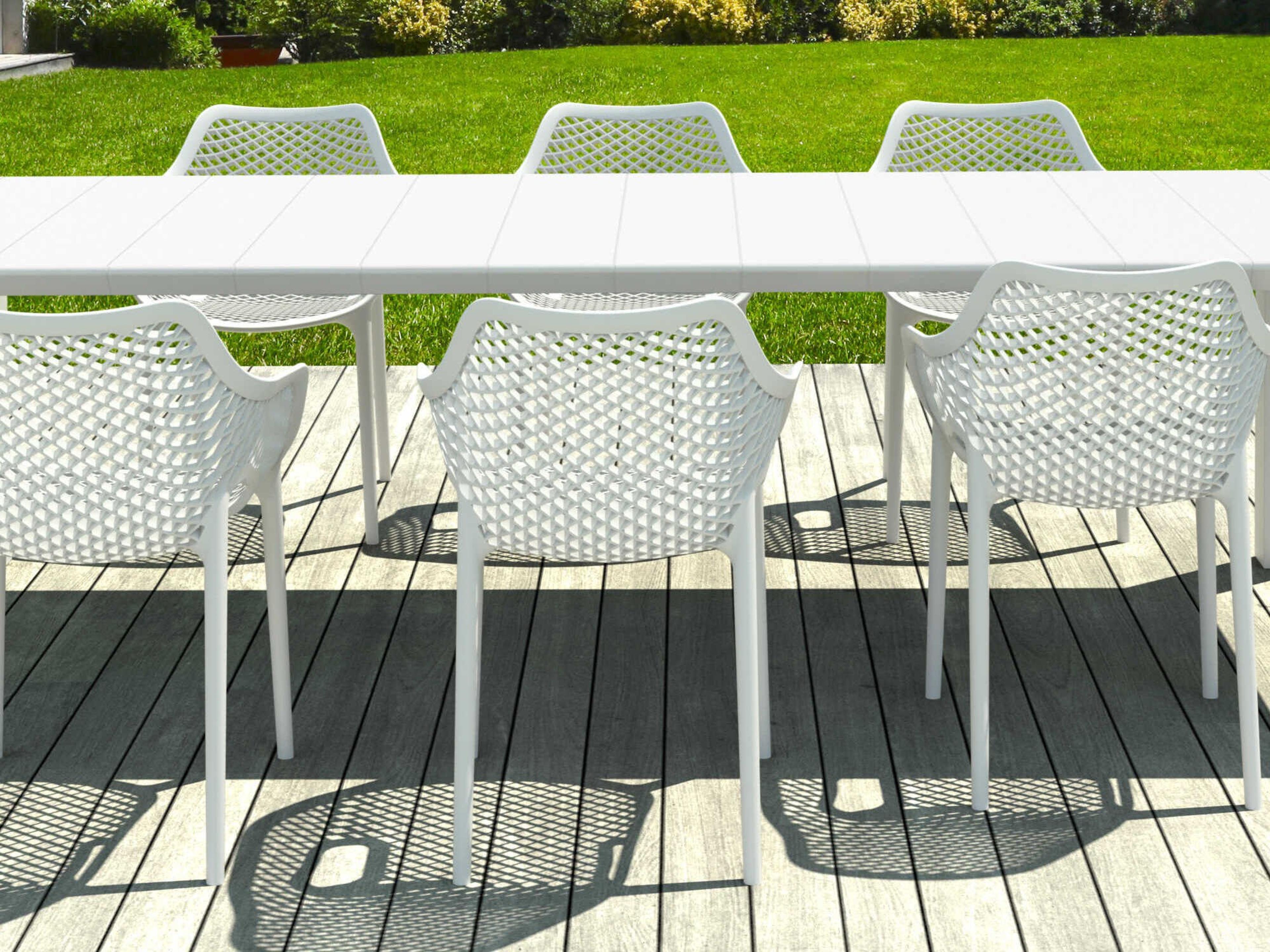 Compamia Air White Polypropylene Dining Set