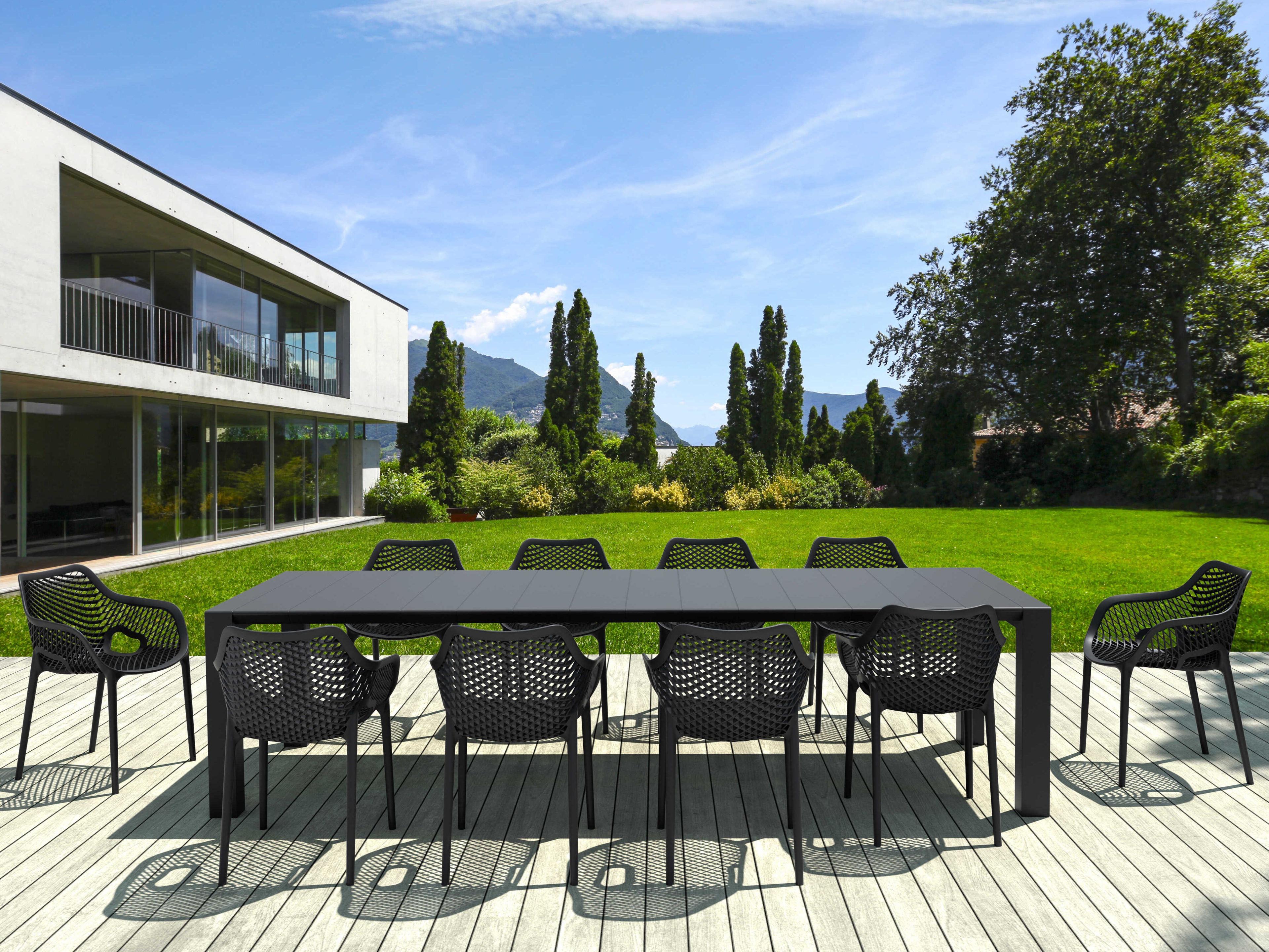 Air Black Polypropylene Dining Set