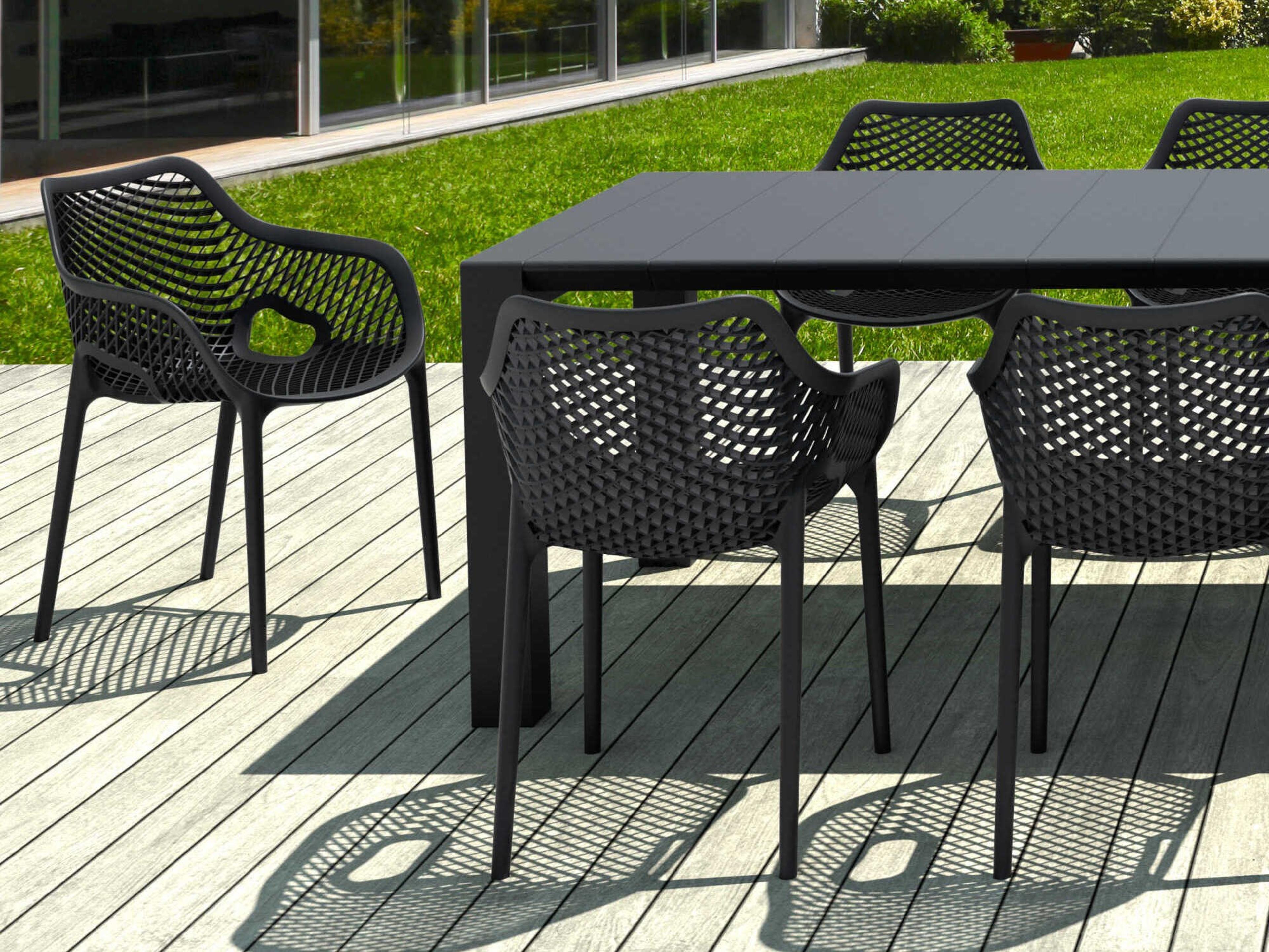 Compamia Air Black Polypropylene Dining Set