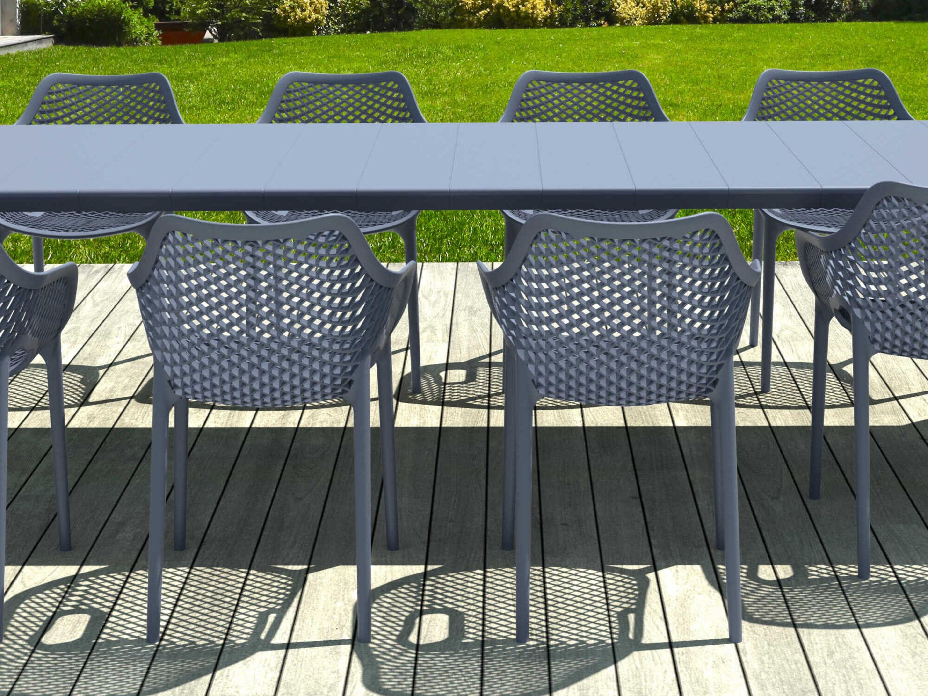 Compamia Air Dark Gray Polypropylene Dining Set