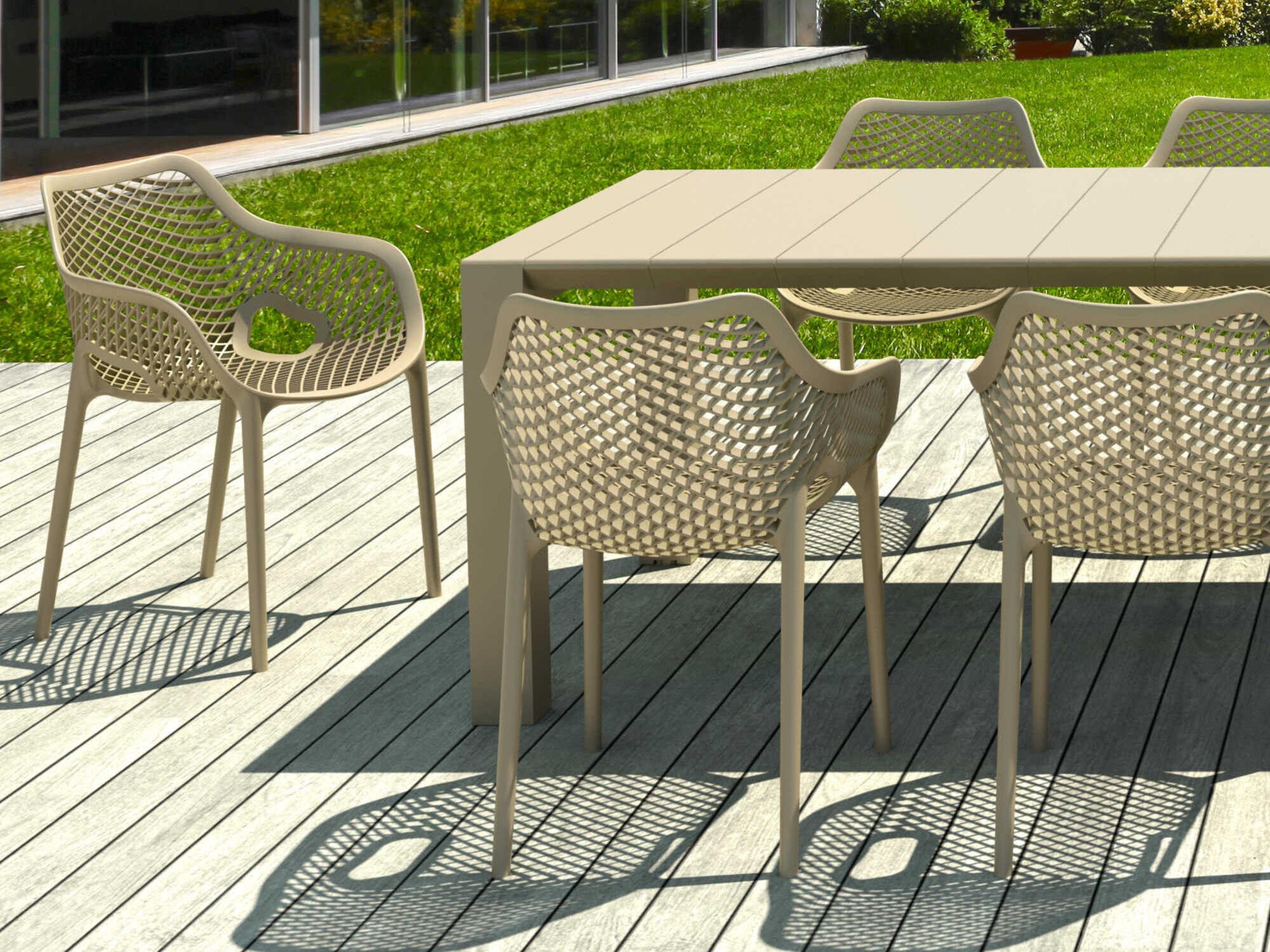 Compamia Air Taupe Polypropylene Dining Set