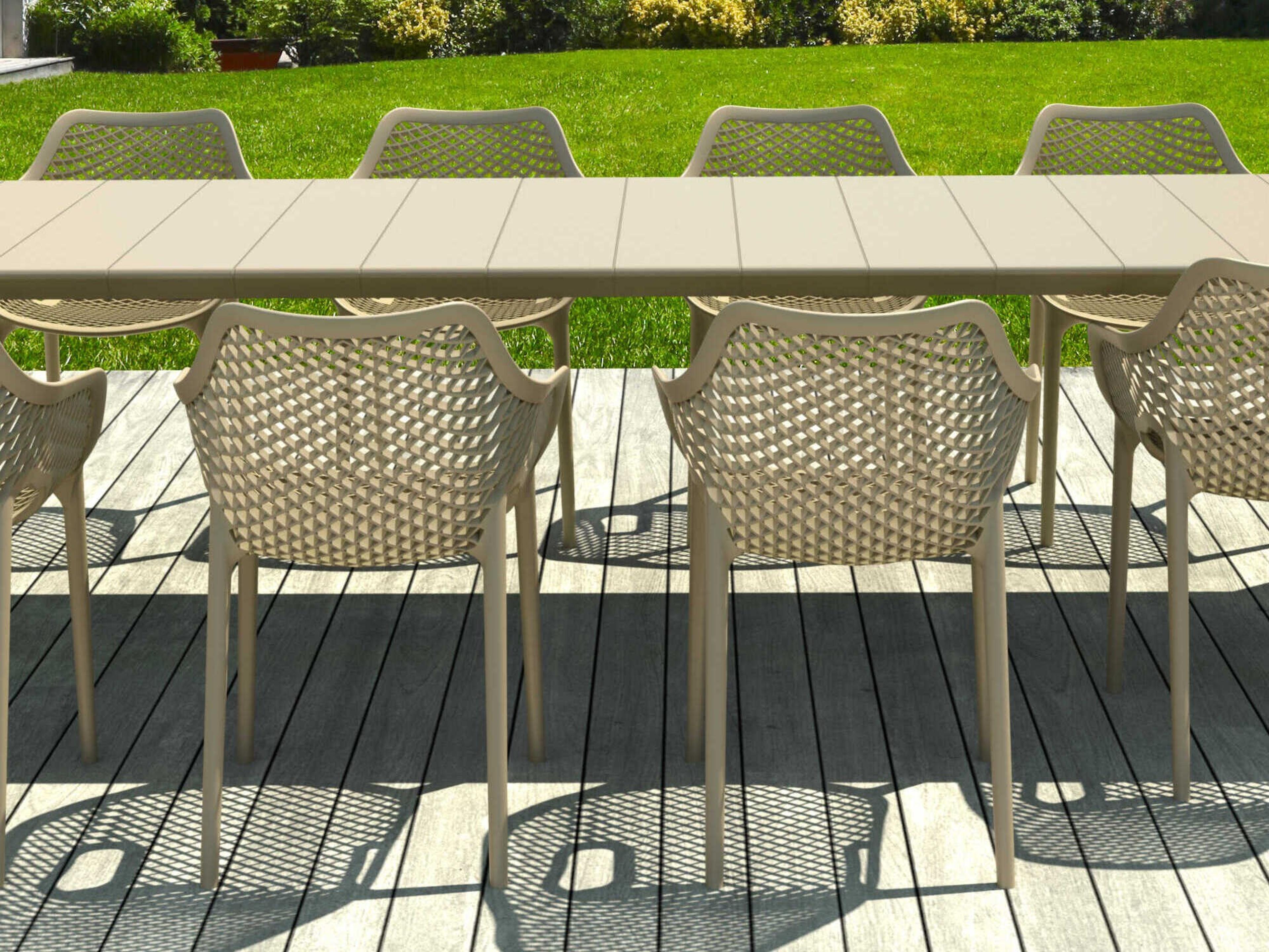 Compamia Air Taupe Polypropylene Dining Set