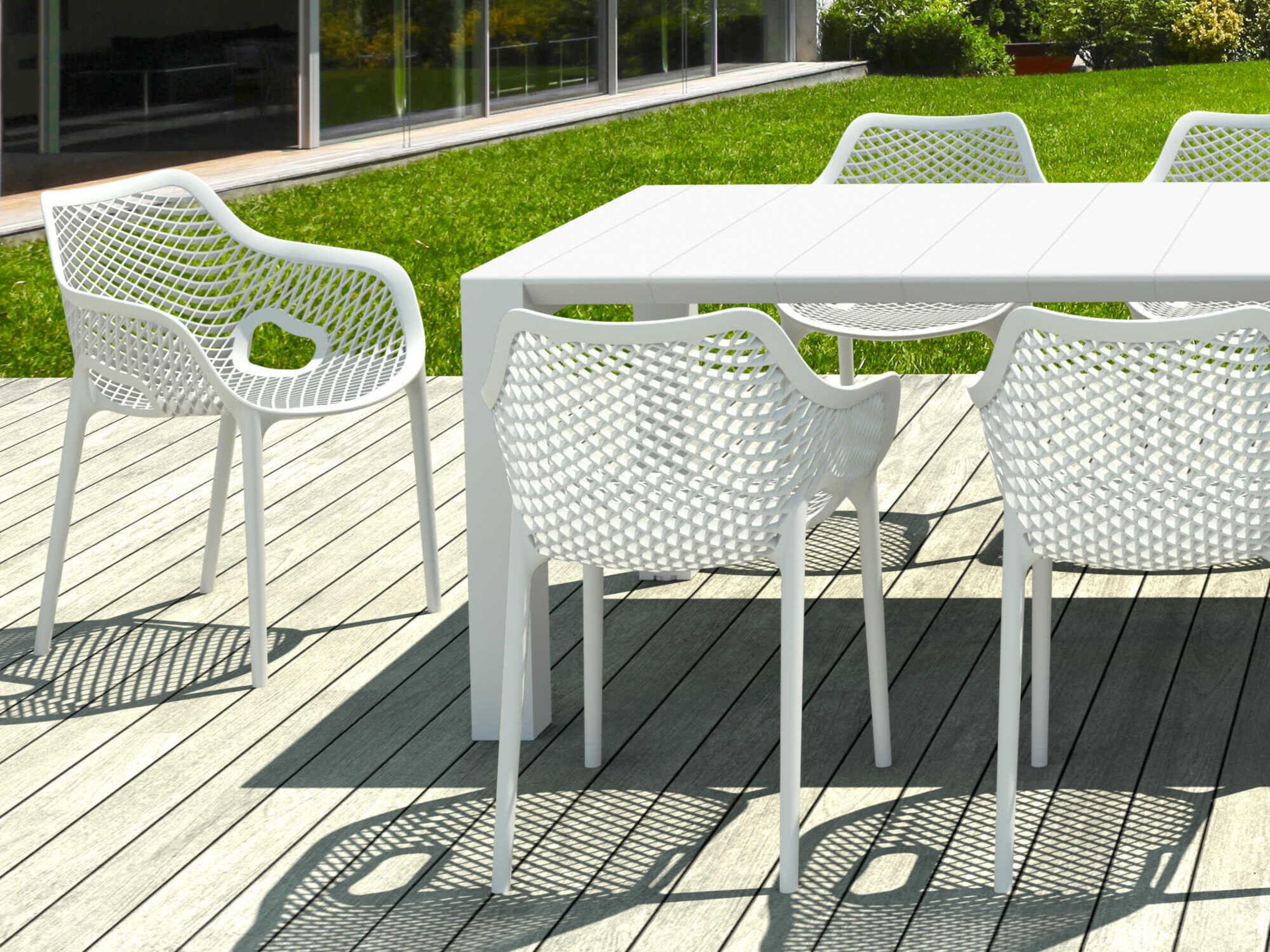 Compamia Air White Polypropylene Dining Set