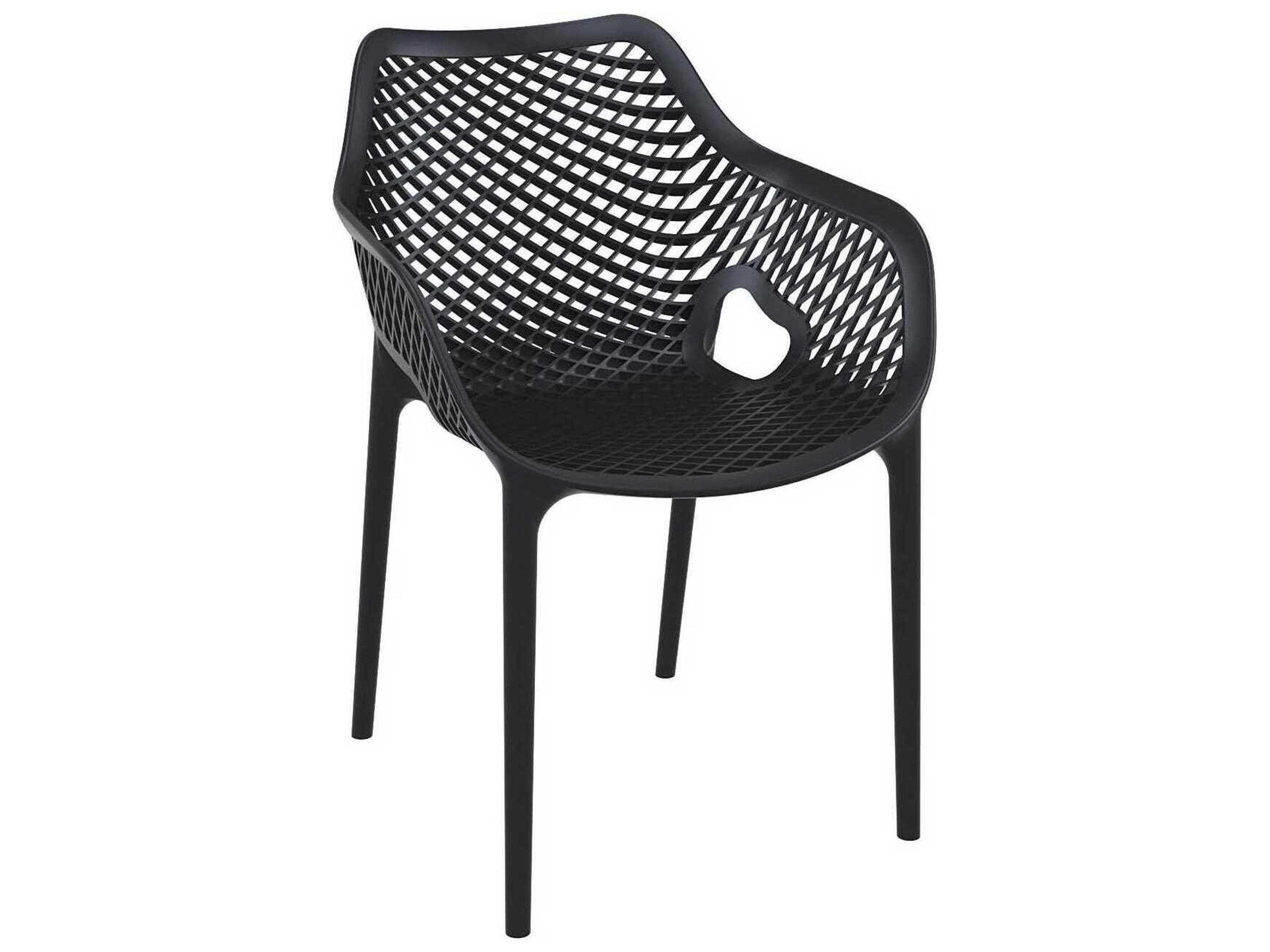 Air Black Polypropylene Resin Dining Chair