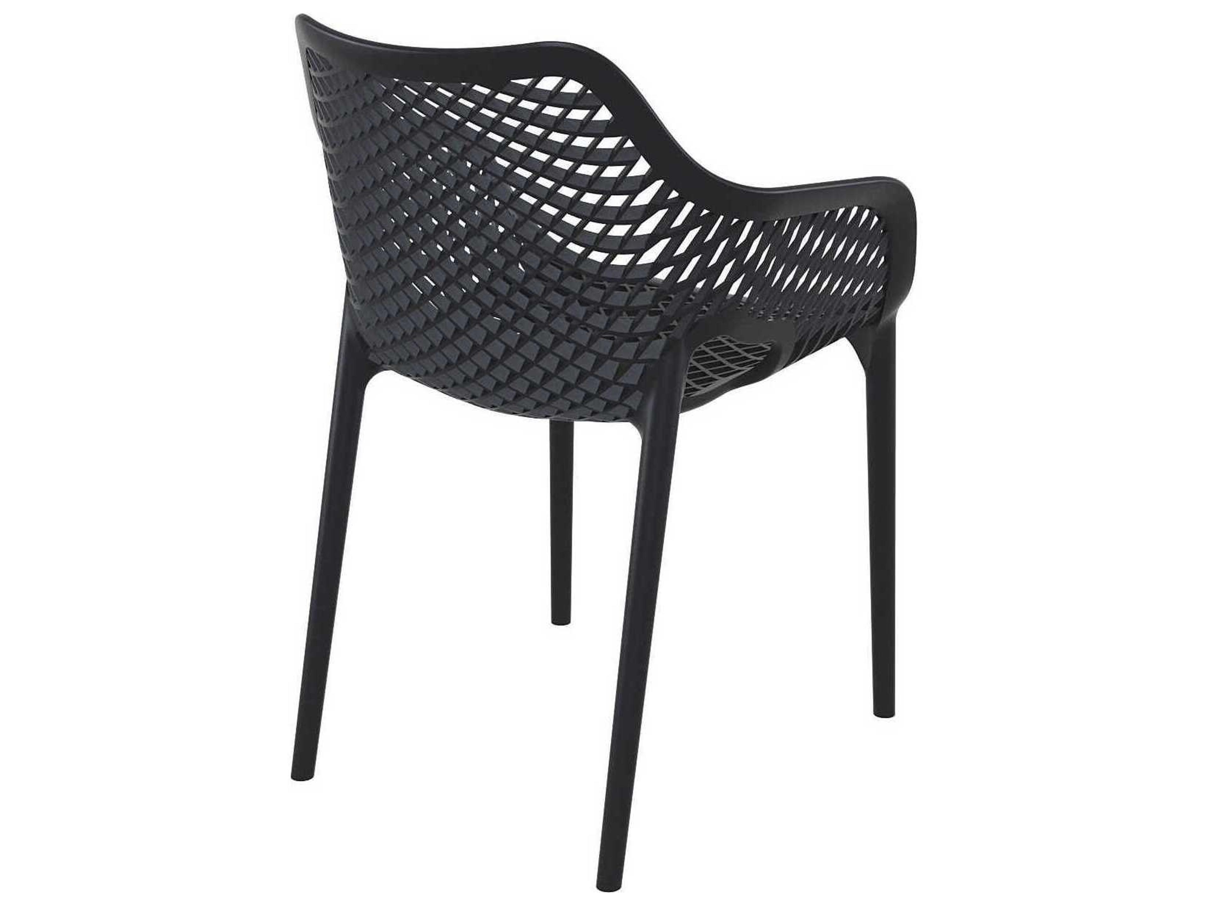 Compamia Air Black Polypropylene Resin Dining Chair