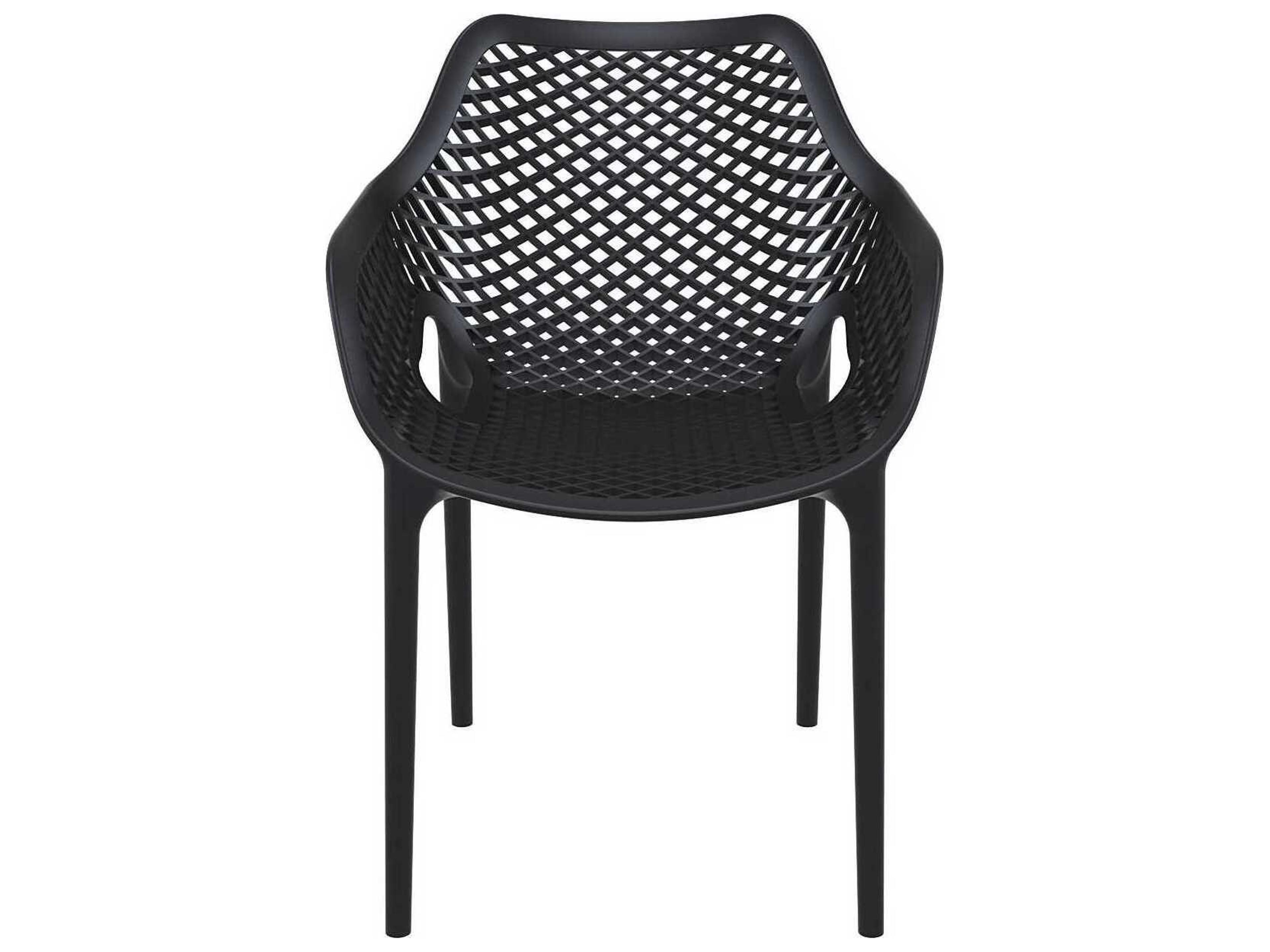 Compamia Air Black Polypropylene Resin Dining Chair