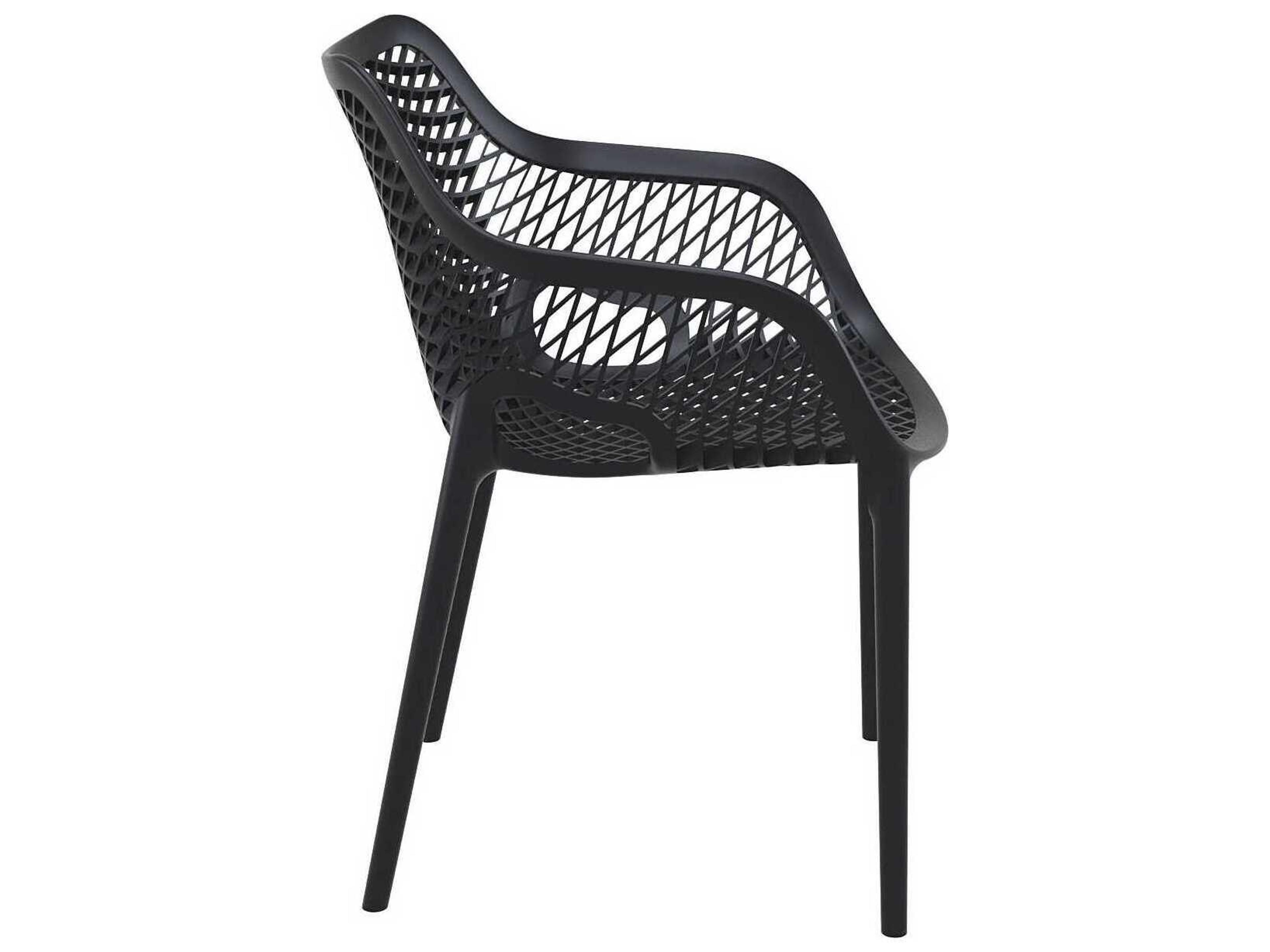 Compamia Air Black Polypropylene Resin Dining Chair