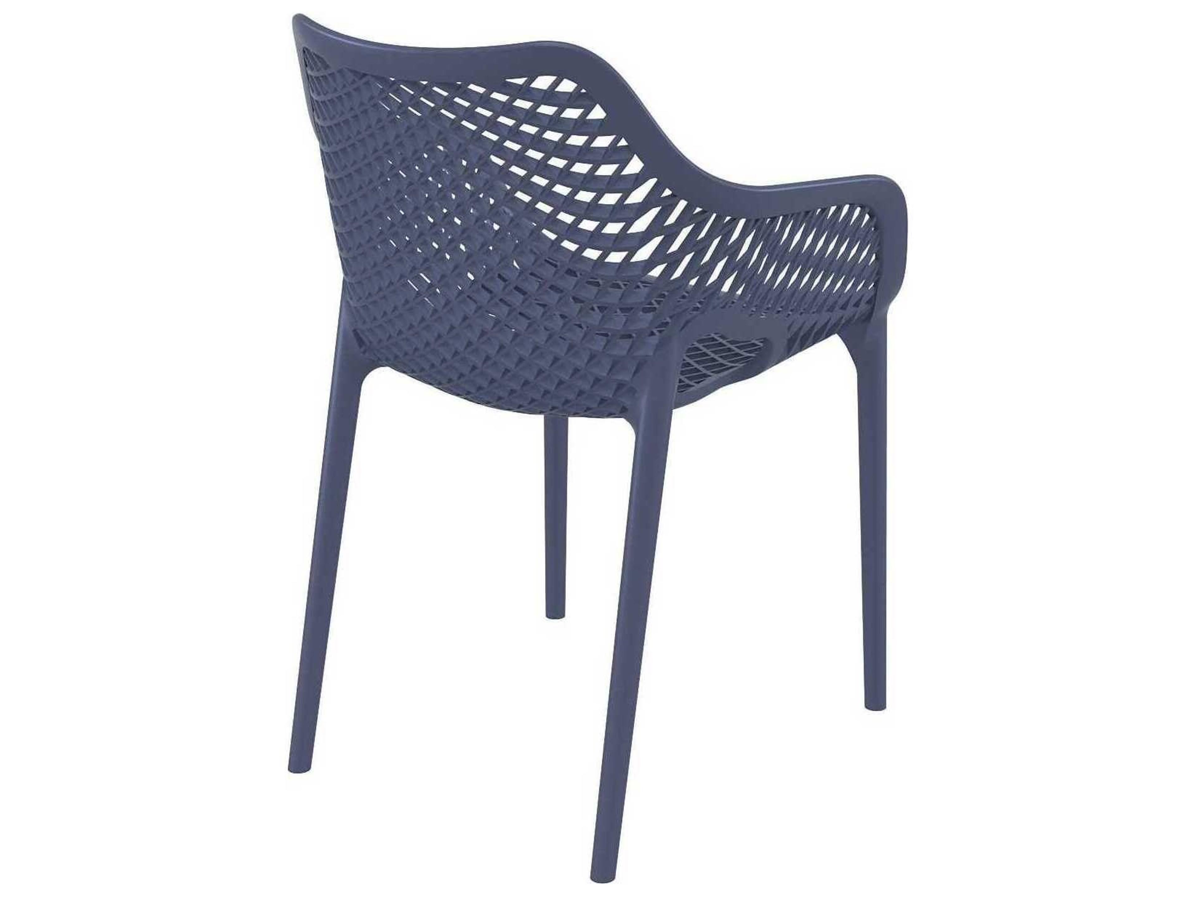 Compamia Air Dark Gray Polypropylene Resin Dining Chair