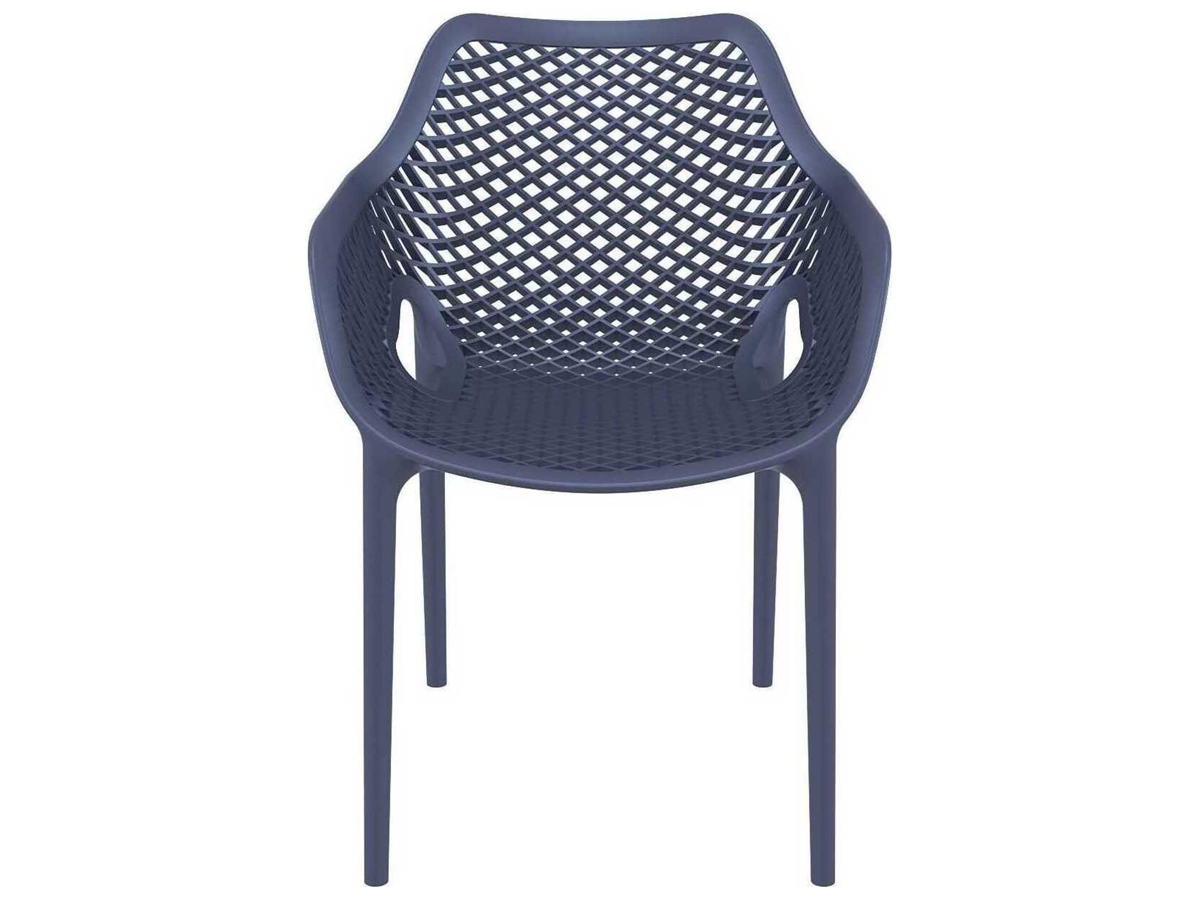 Compamia Air Dark Gray Polypropylene Resin Dining Chair
