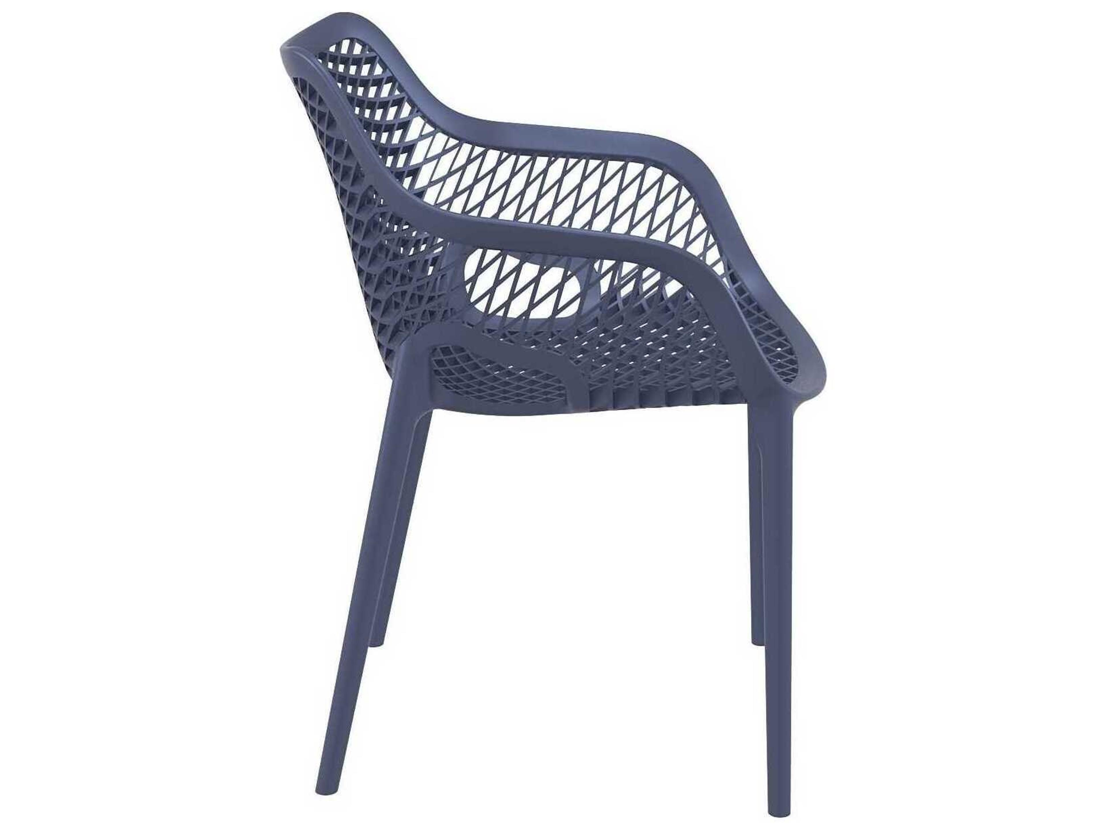 Compamia Air Dark Gray Polypropylene Resin Dining Chair