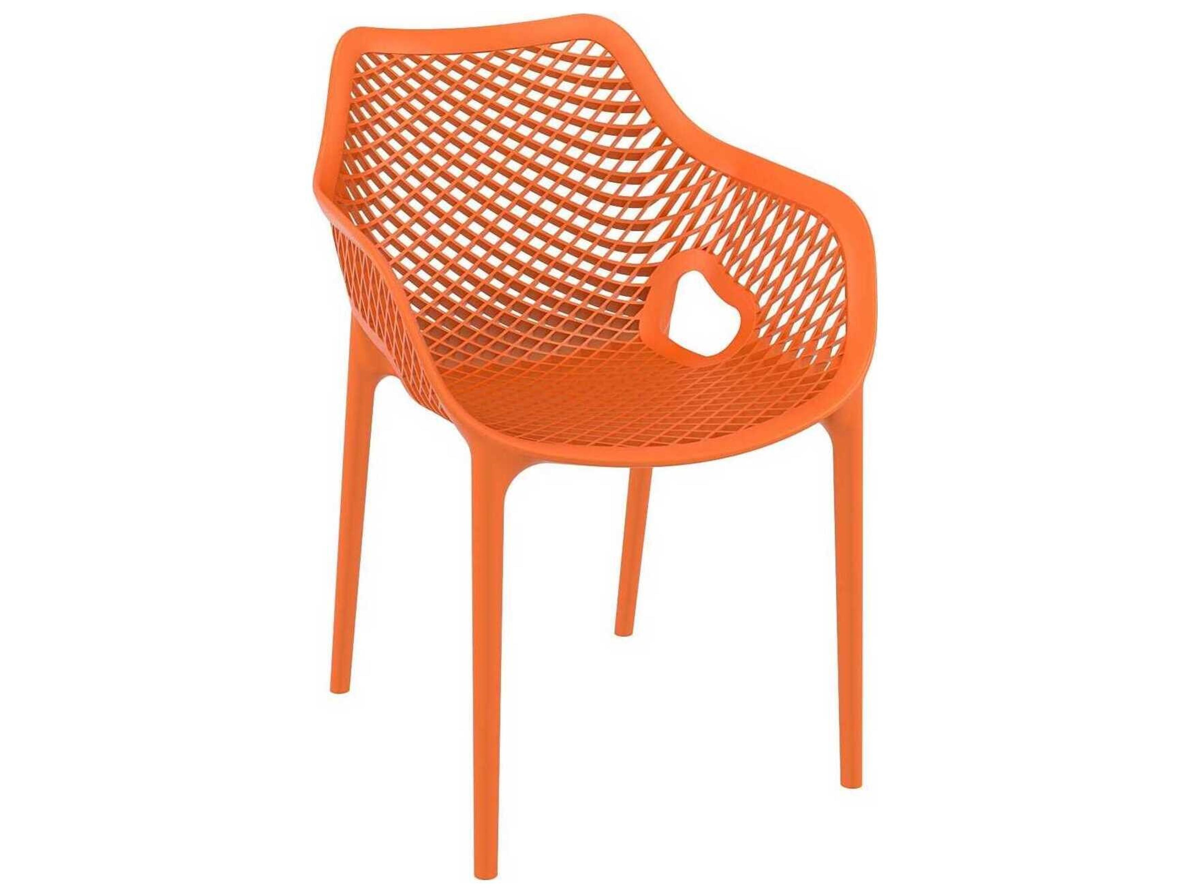 Air Orange Polypropylene Resin Dining Chair