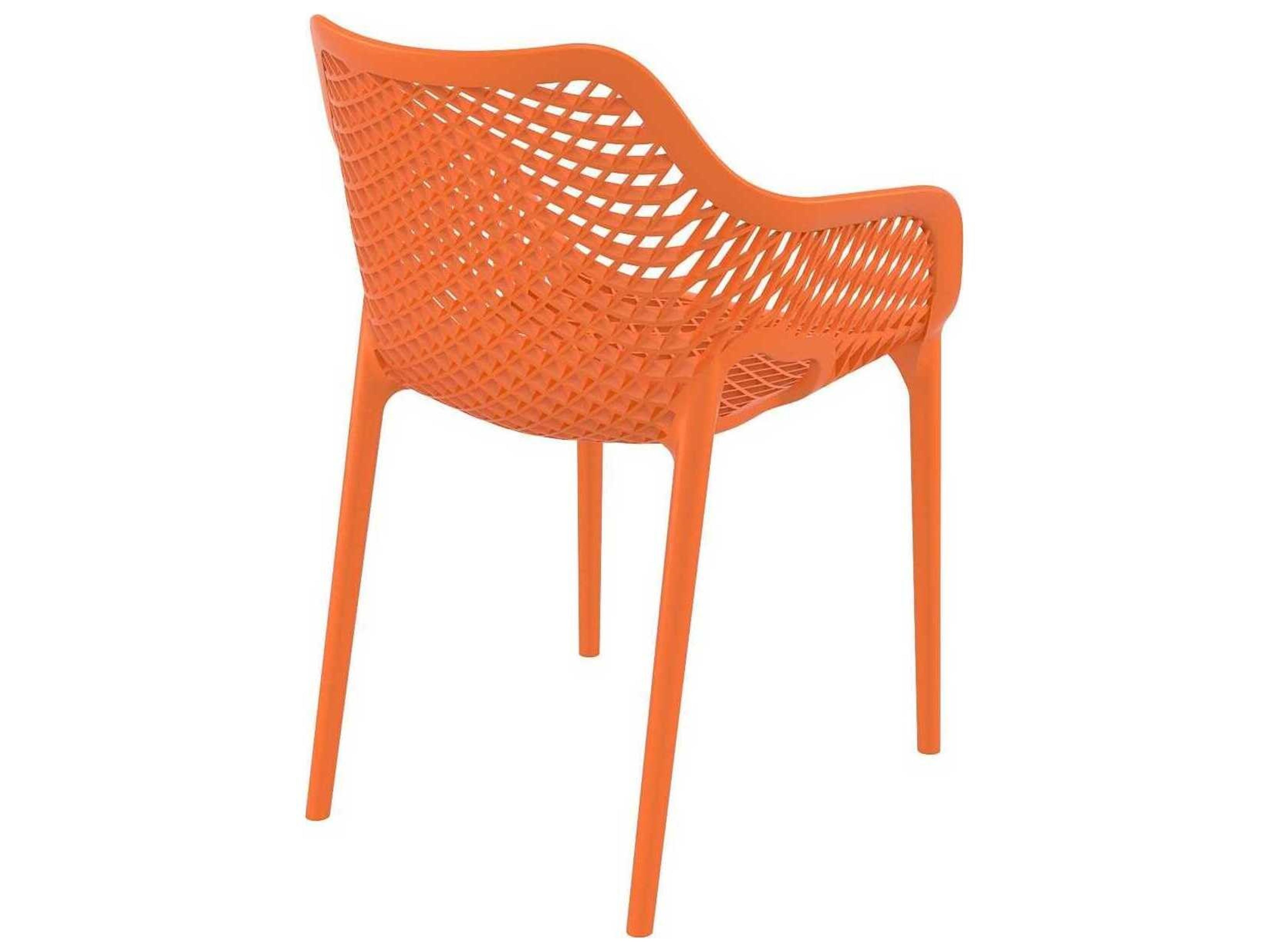 Compamia Air Orange Polypropylene Resin Dining Chair