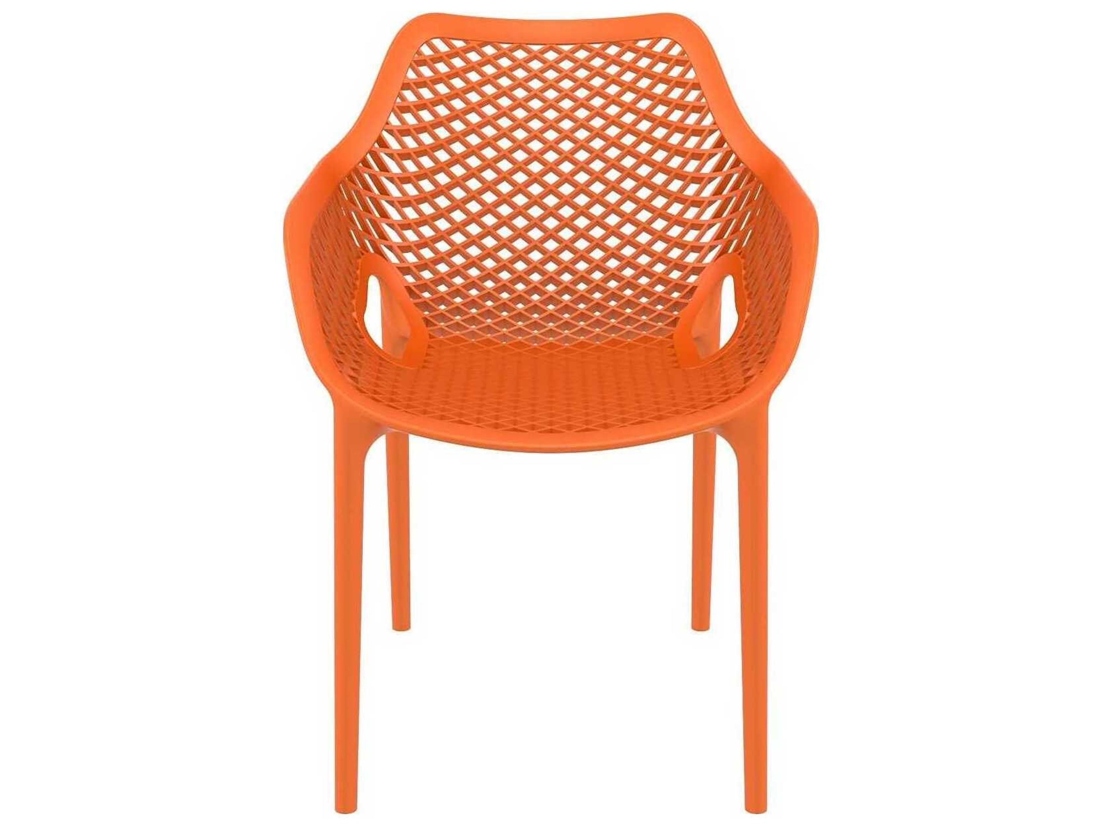 Compamia Air Orange Polypropylene Resin Dining Chair