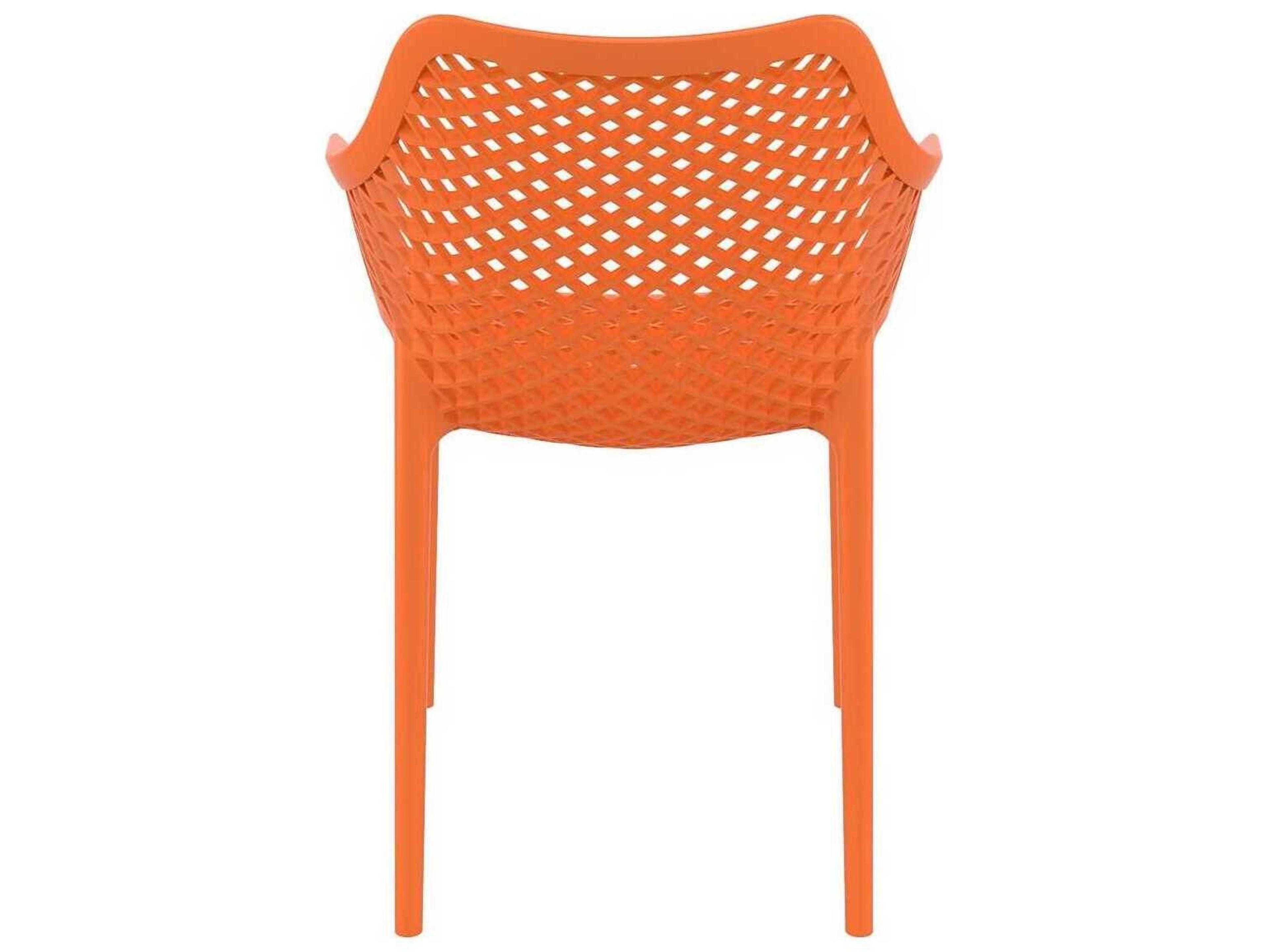 Compamia Air Orange Polypropylene Resin Dining Chair