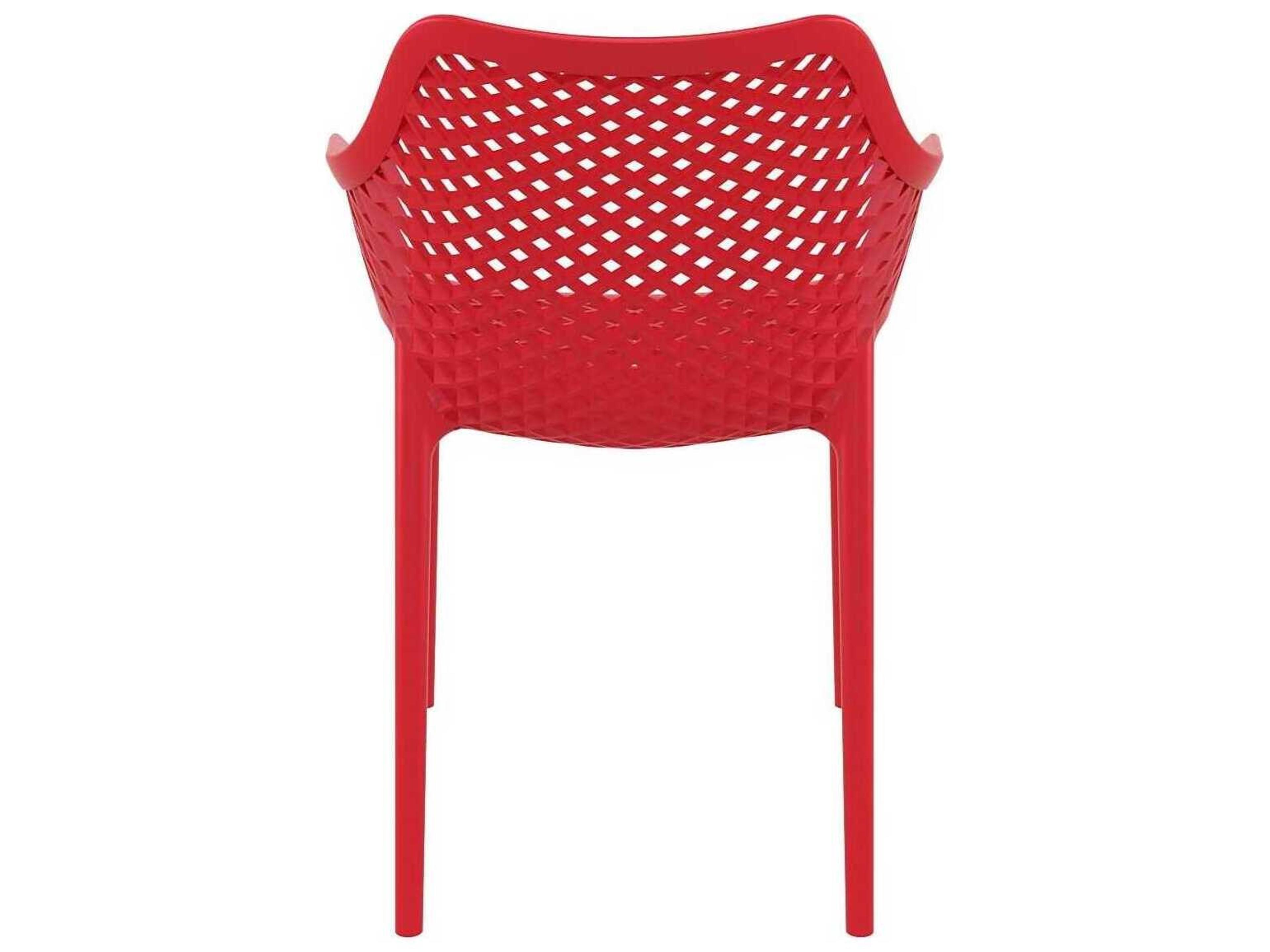 Compamia Air Red Polypropylene Resin Dining Chair