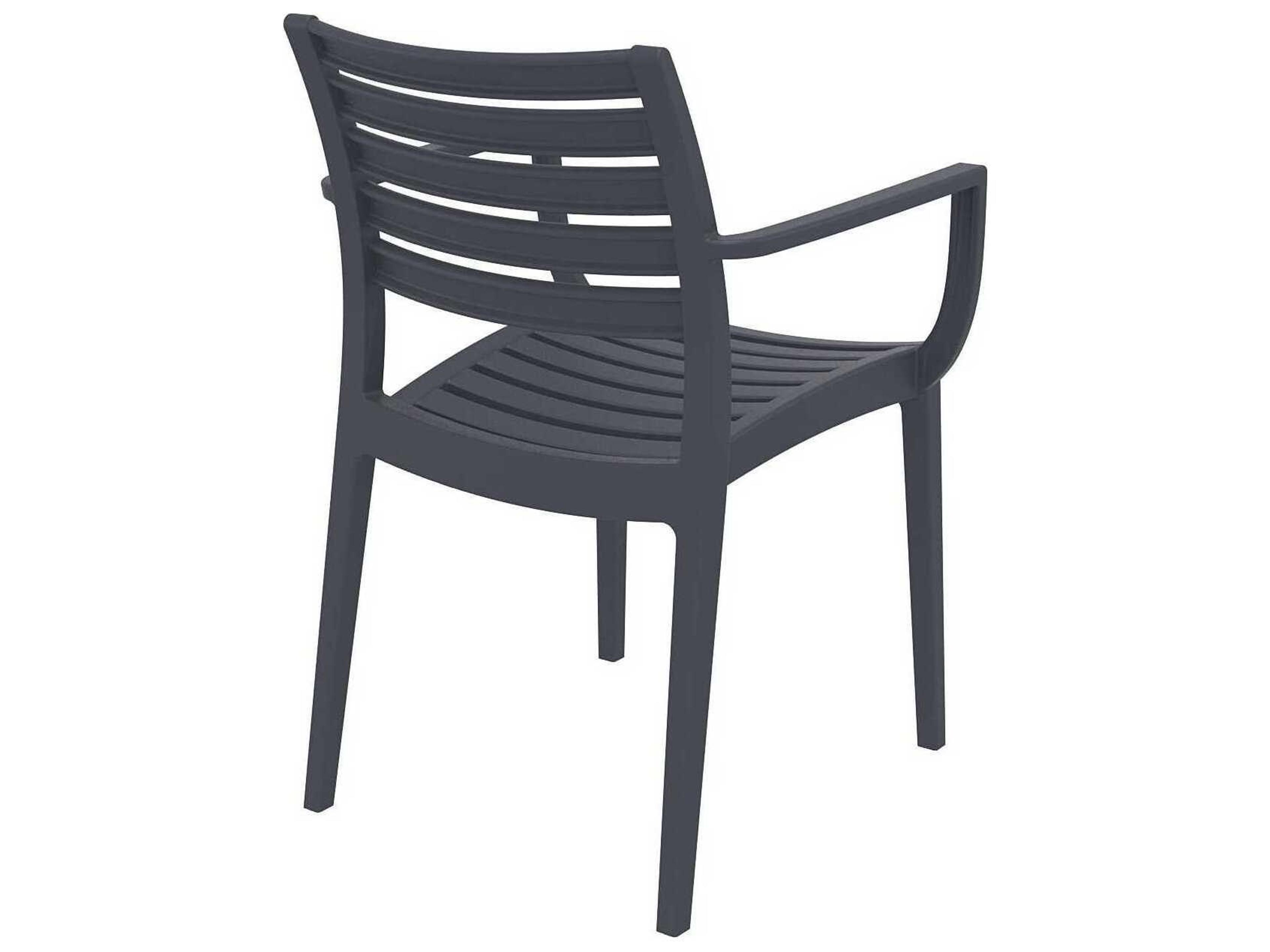 Compamia Artemis Dark Gray Polypropylene Dining Chair