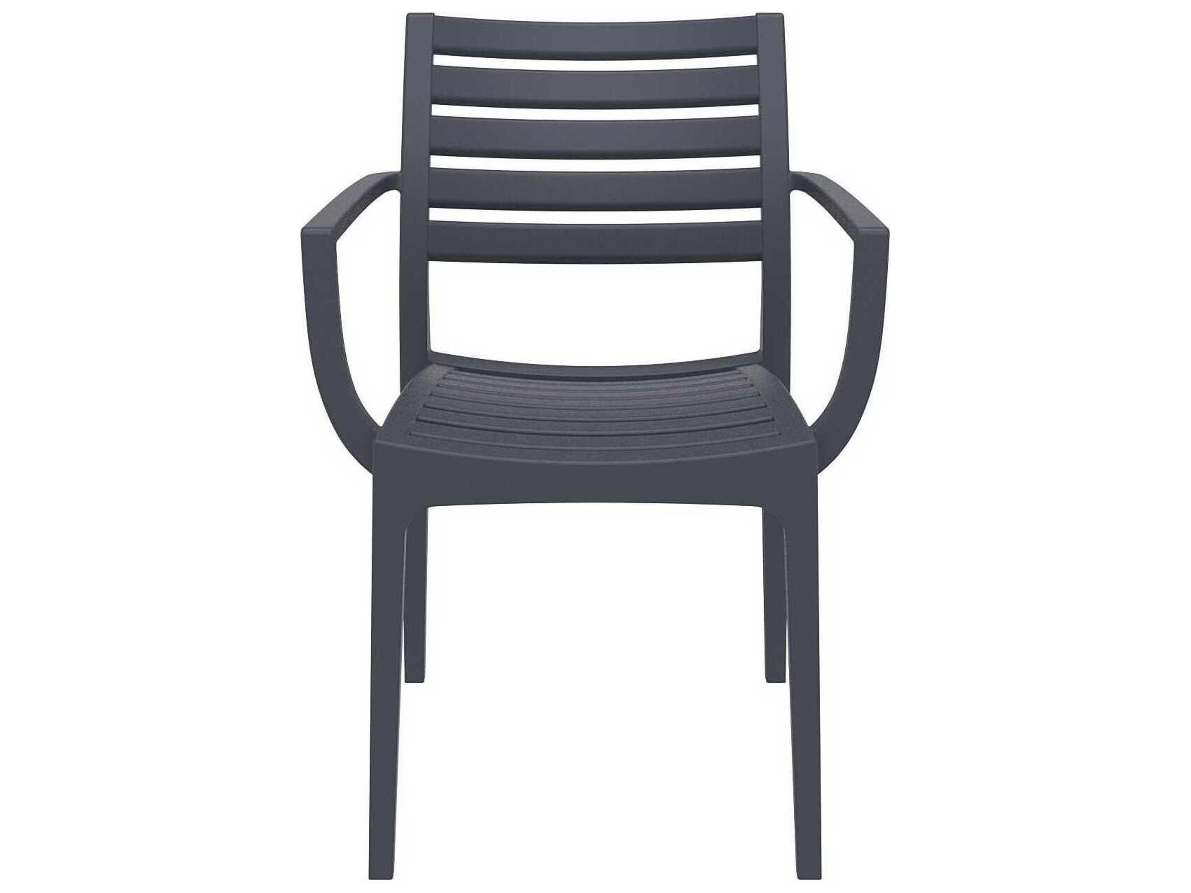 Compamia Artemis Dark Gray Polypropylene Dining Chair