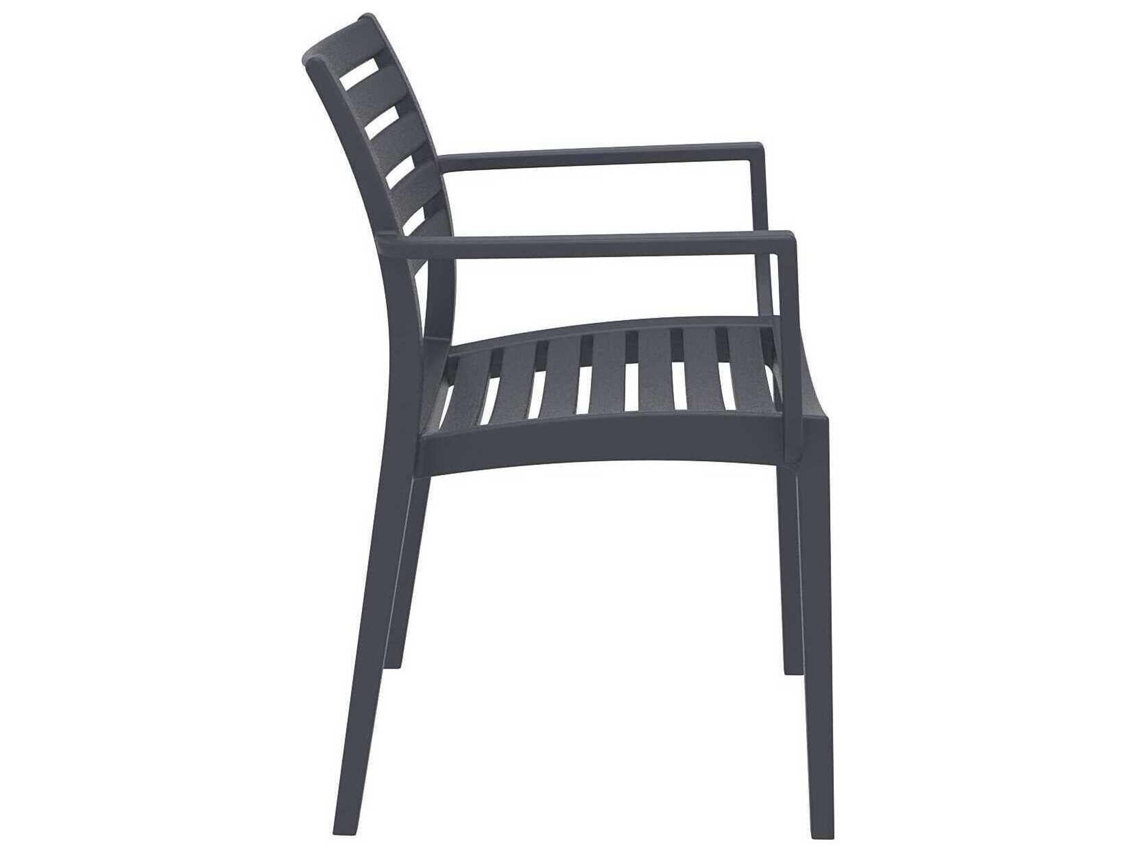 Compamia Artemis Dark Gray Polypropylene Dining Chair