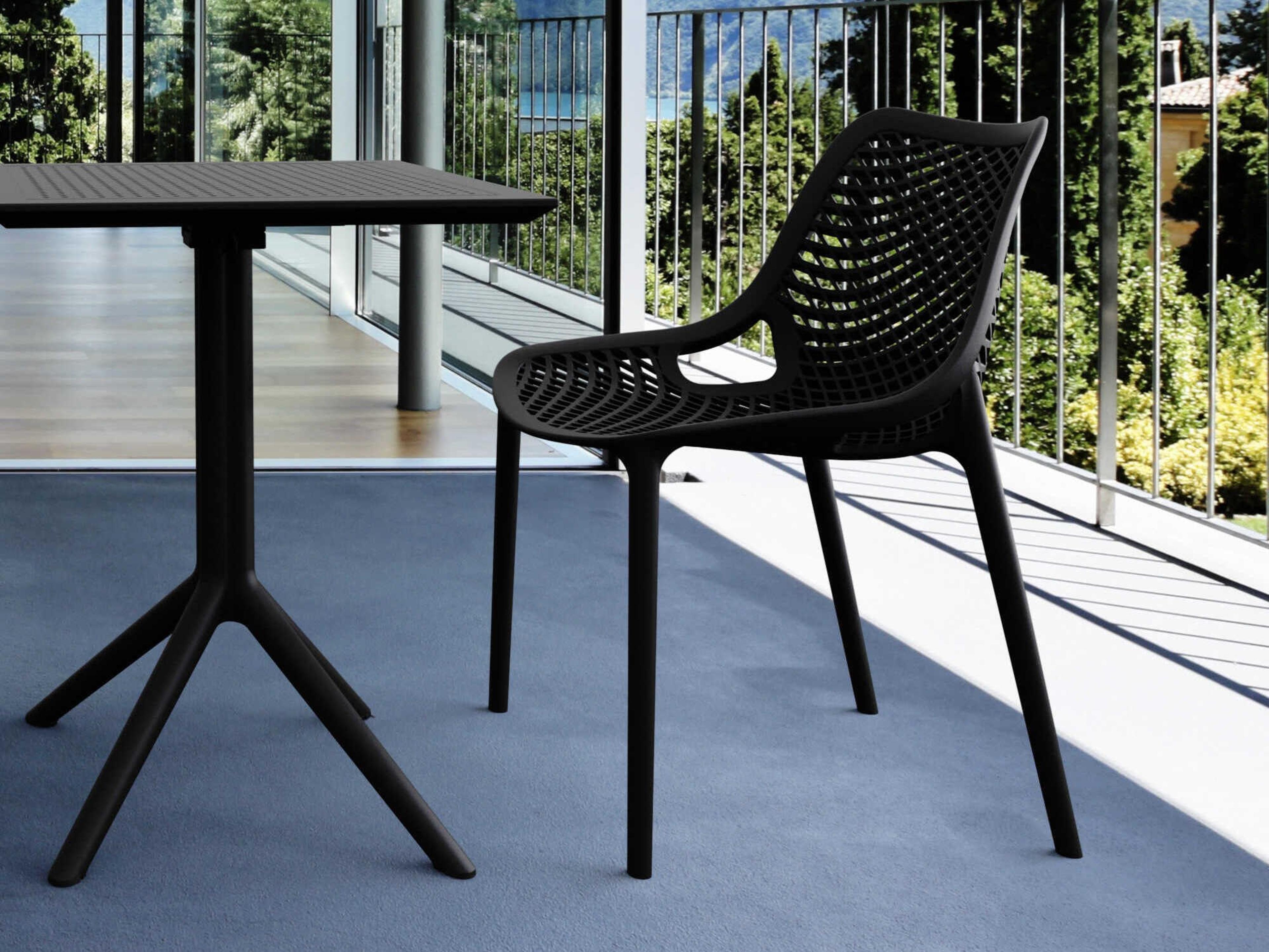 Compamia Air Black Polypropylene Dining Set