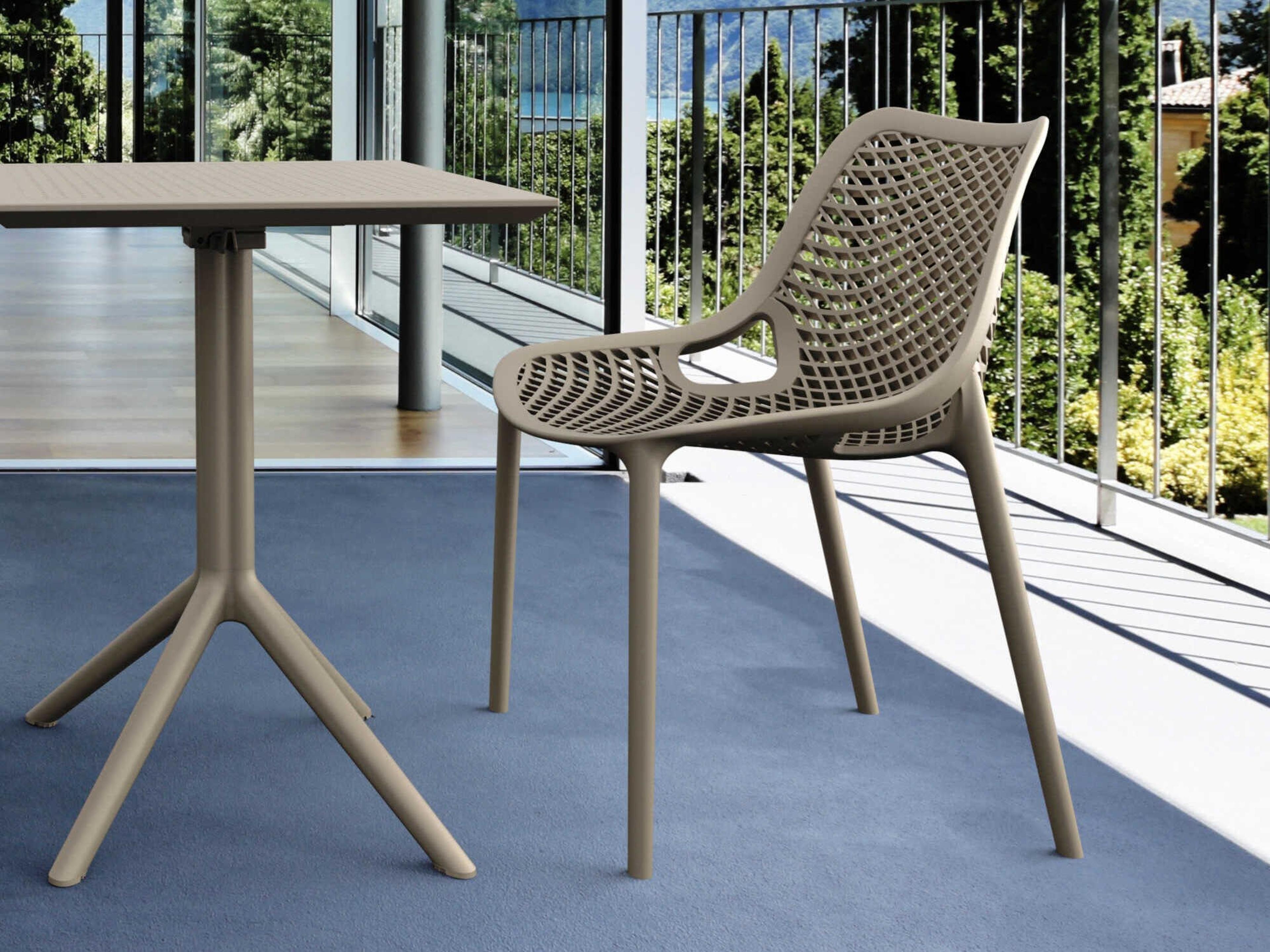 Compamia Air Taupe Polypropylene Dining Set