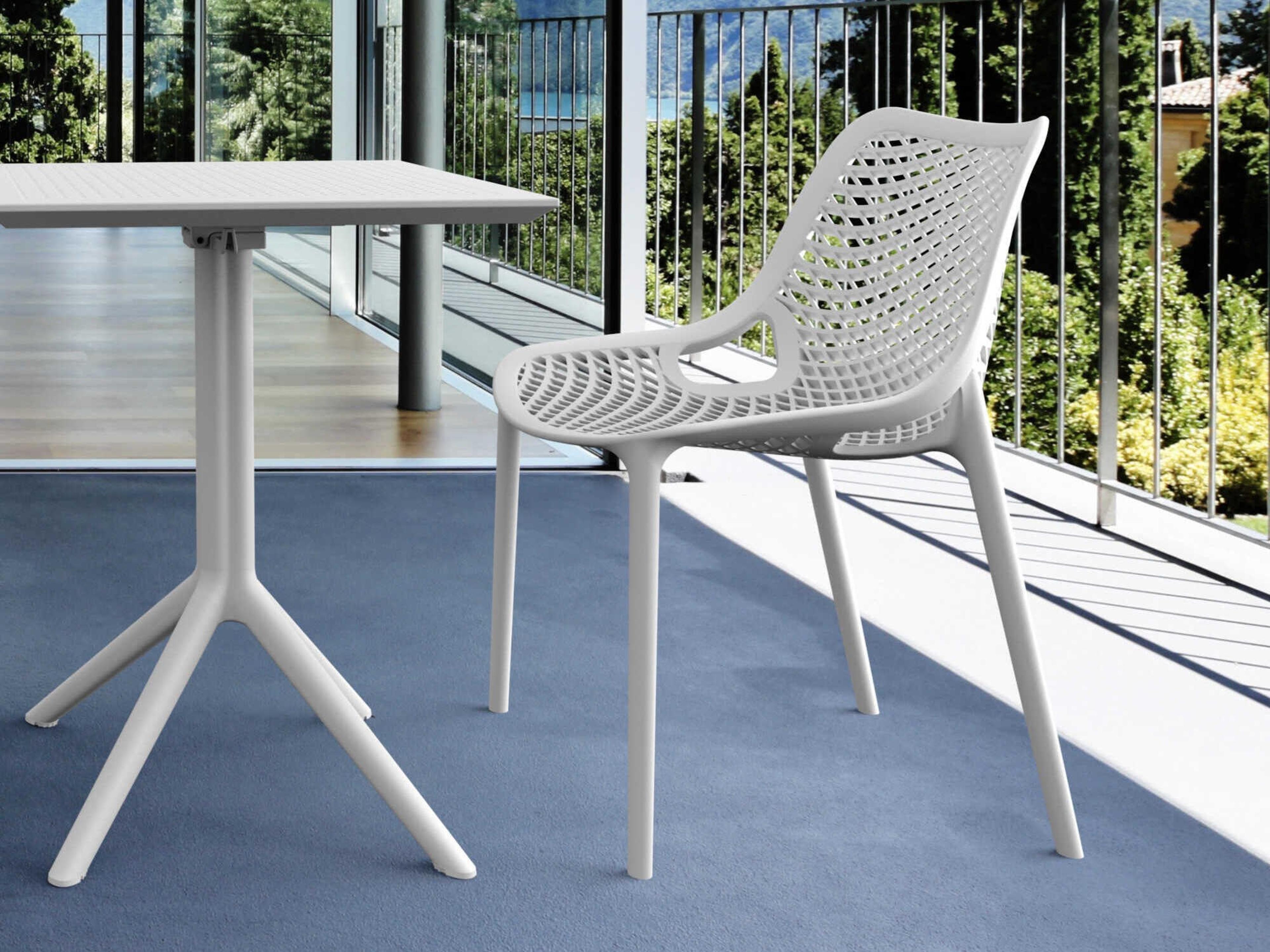 Compamia Air White Polypropylene Dining Set