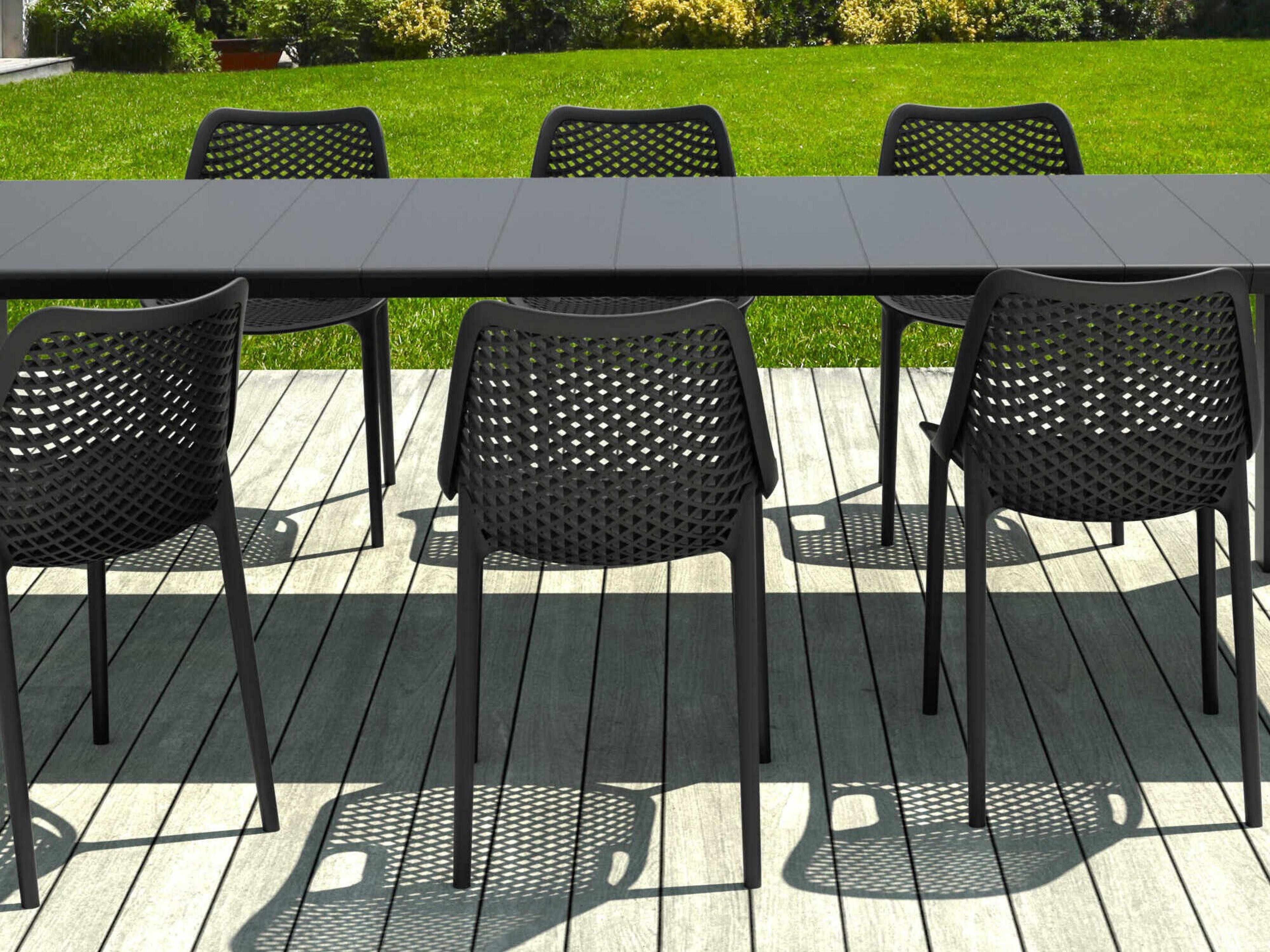 Compamia Air Black Polypropylene Dining Set