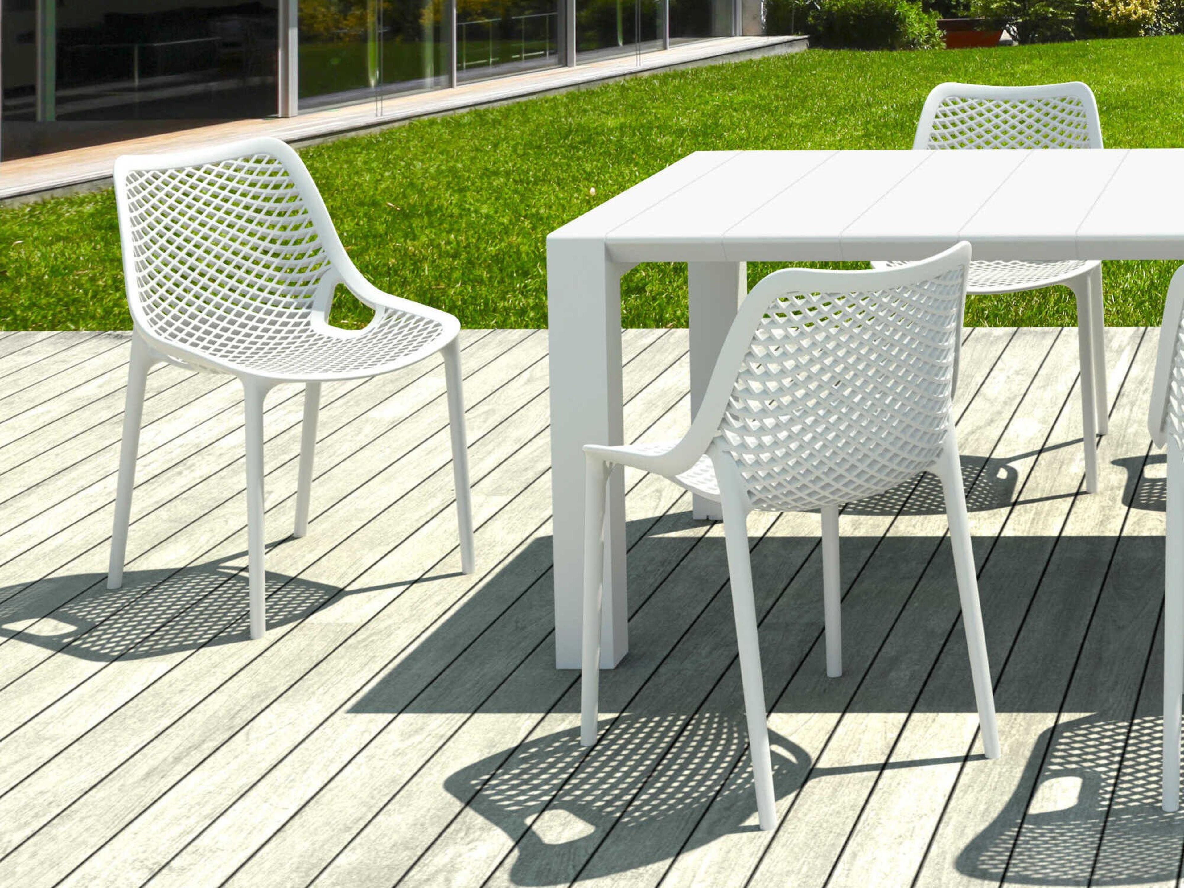 Compamia Air White Polypropylene Dining Set