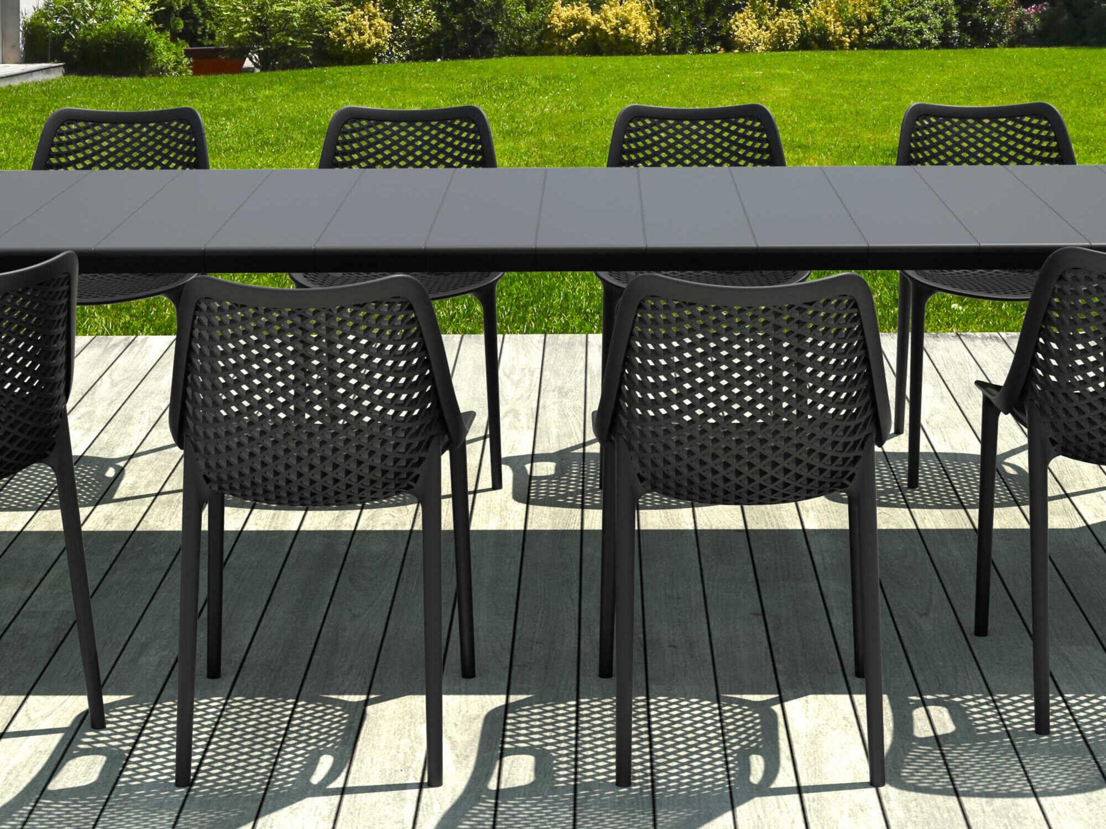 Compamia Air Black Polypropylene Dining Set