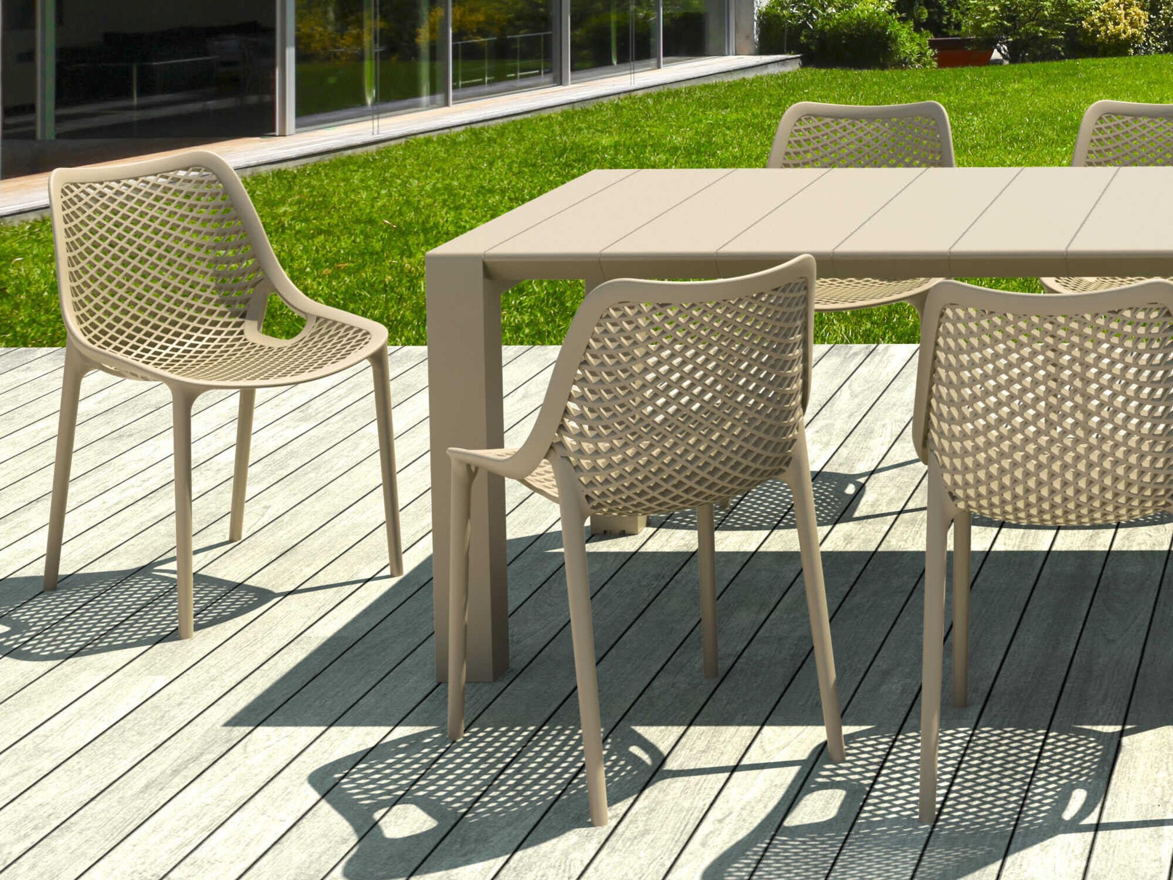 Compamia Air Taupe Polypropylene Dining Set