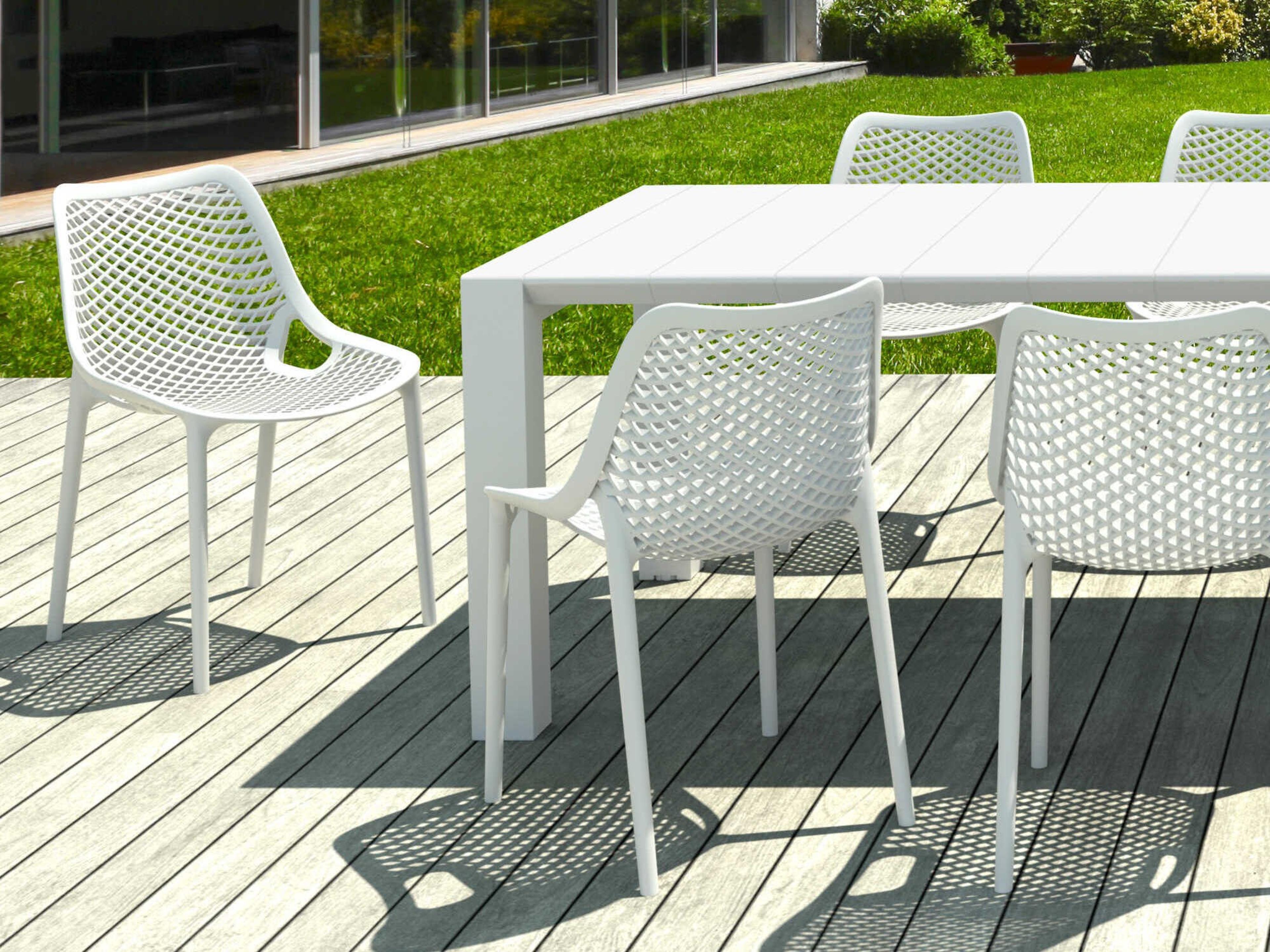 Compamia Air White Polypropylene Dining Set