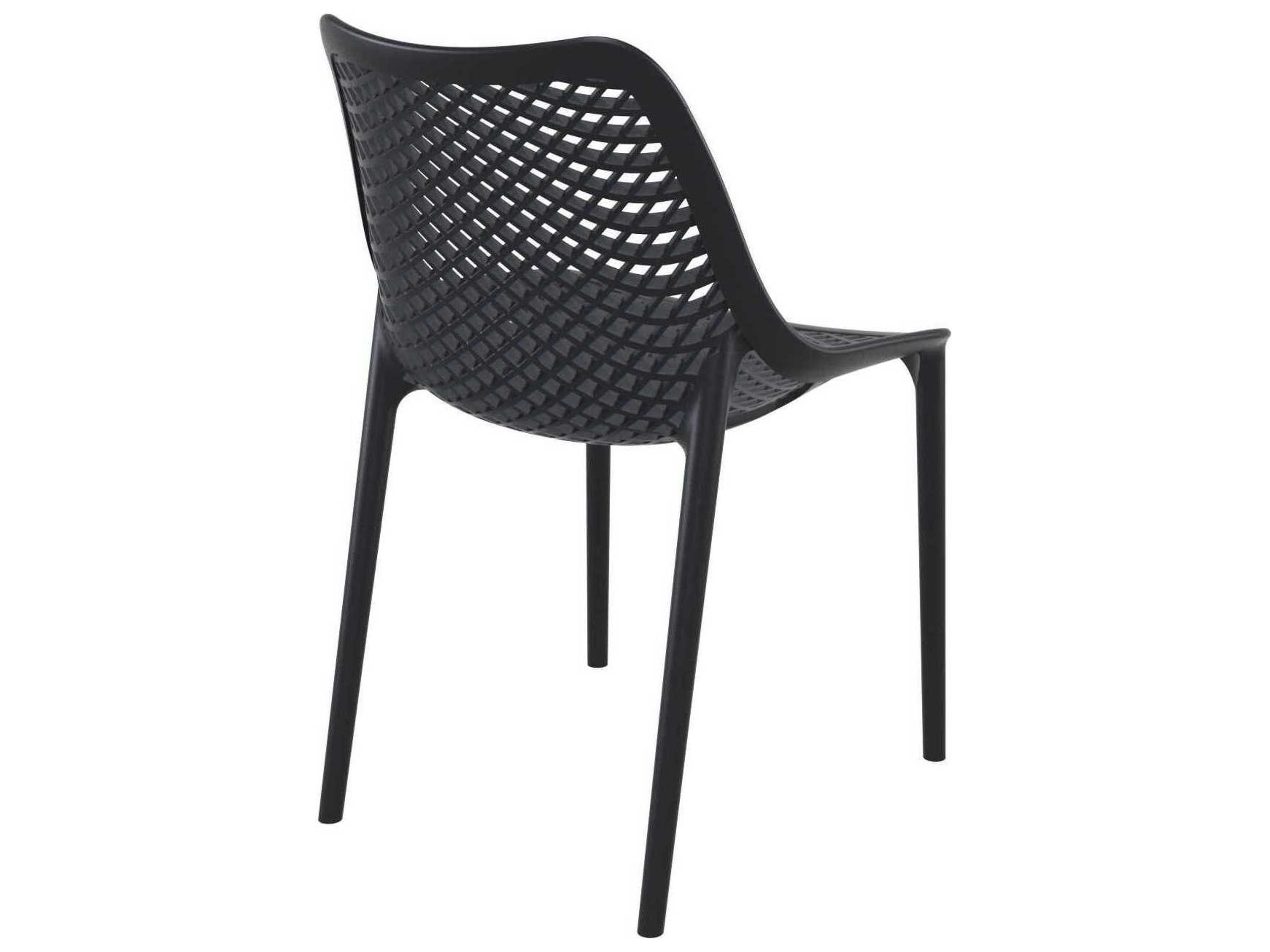 Compamia Air Black Polypropylene Resin Dining Chair