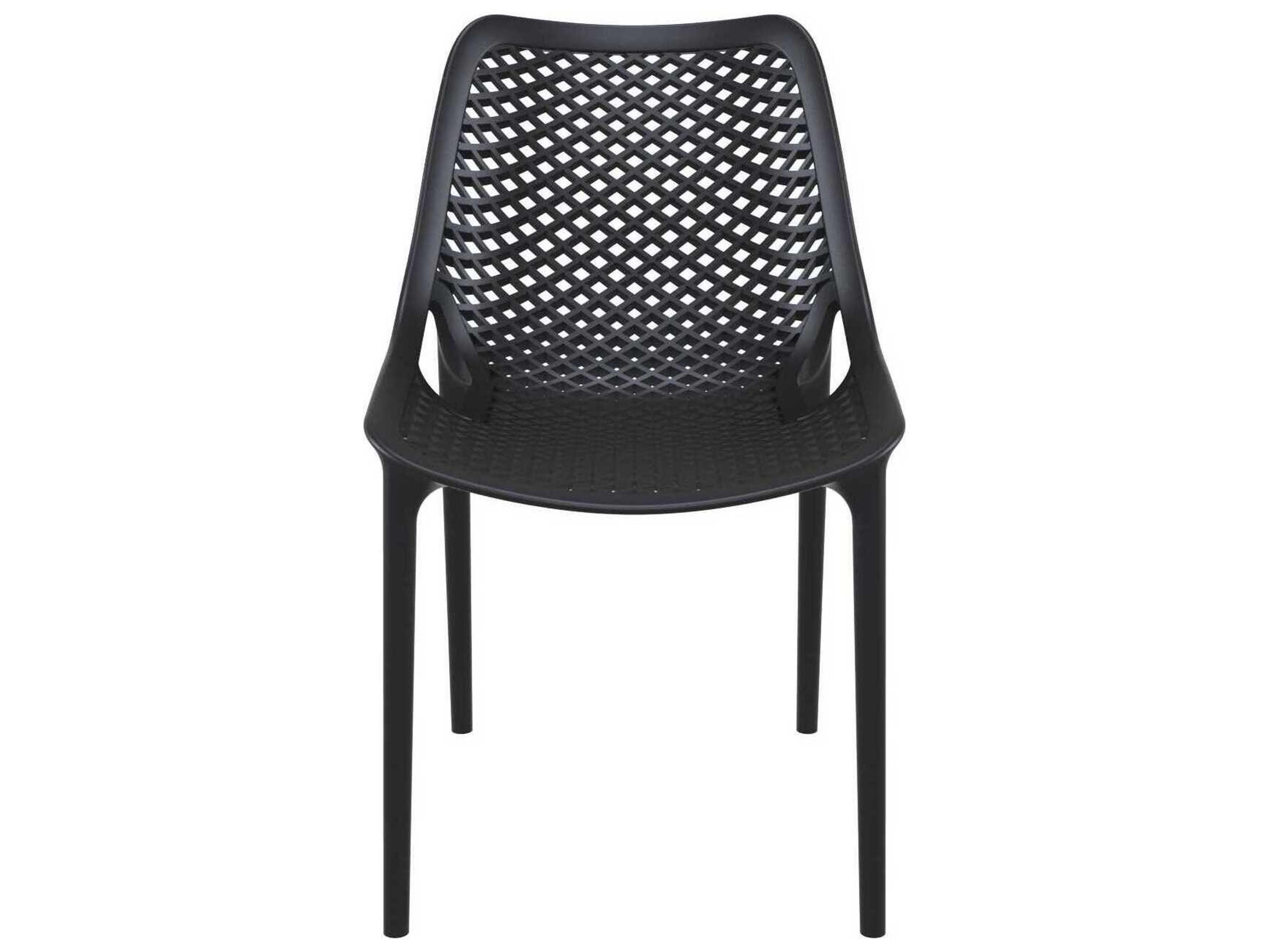 Compamia Air Black Polypropylene Resin Dining Chair