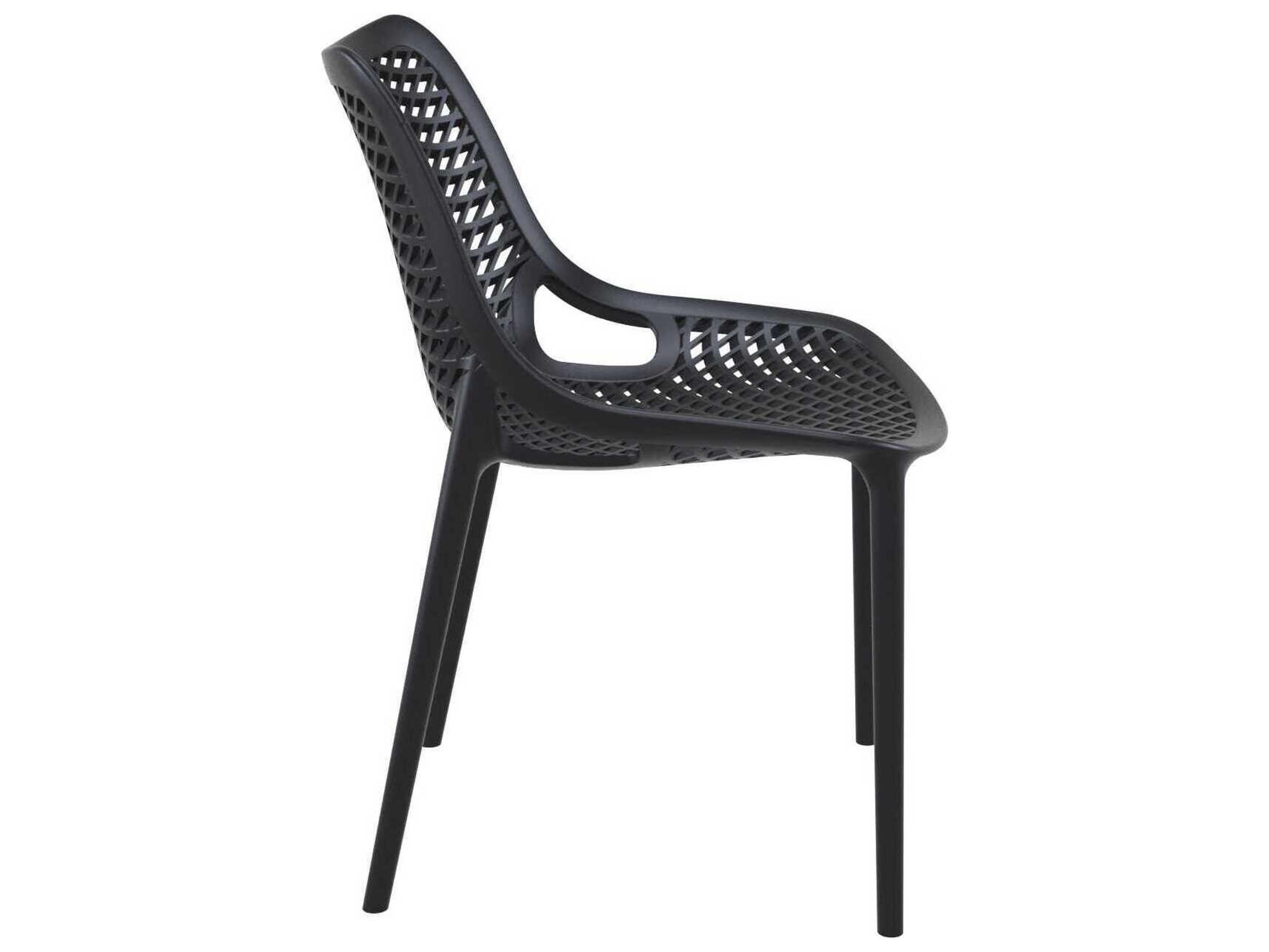 Compamia Air Black Polypropylene Resin Dining Chair