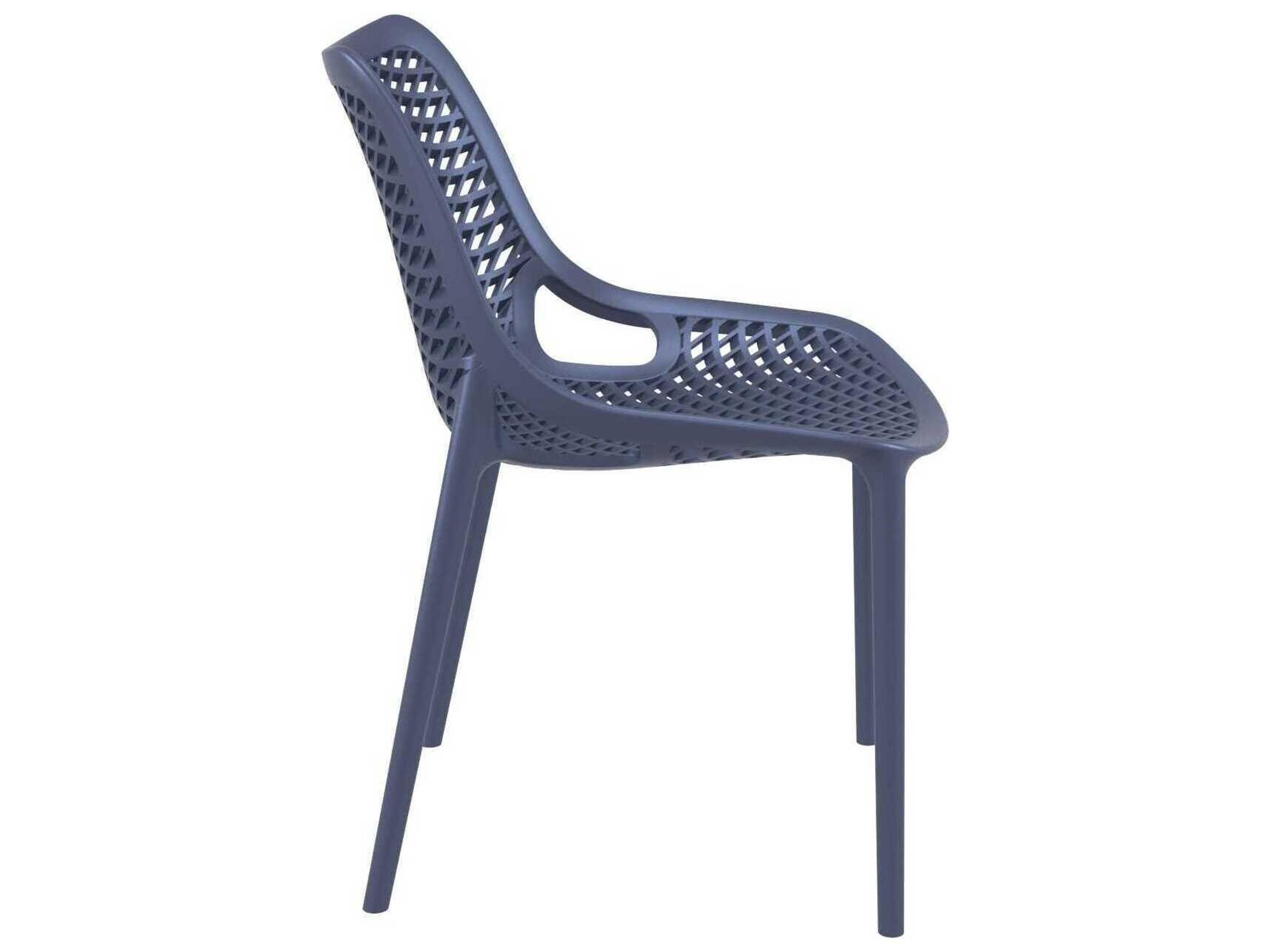 Compamia Air Dark Gray Polypropylene Resin Dining Chair