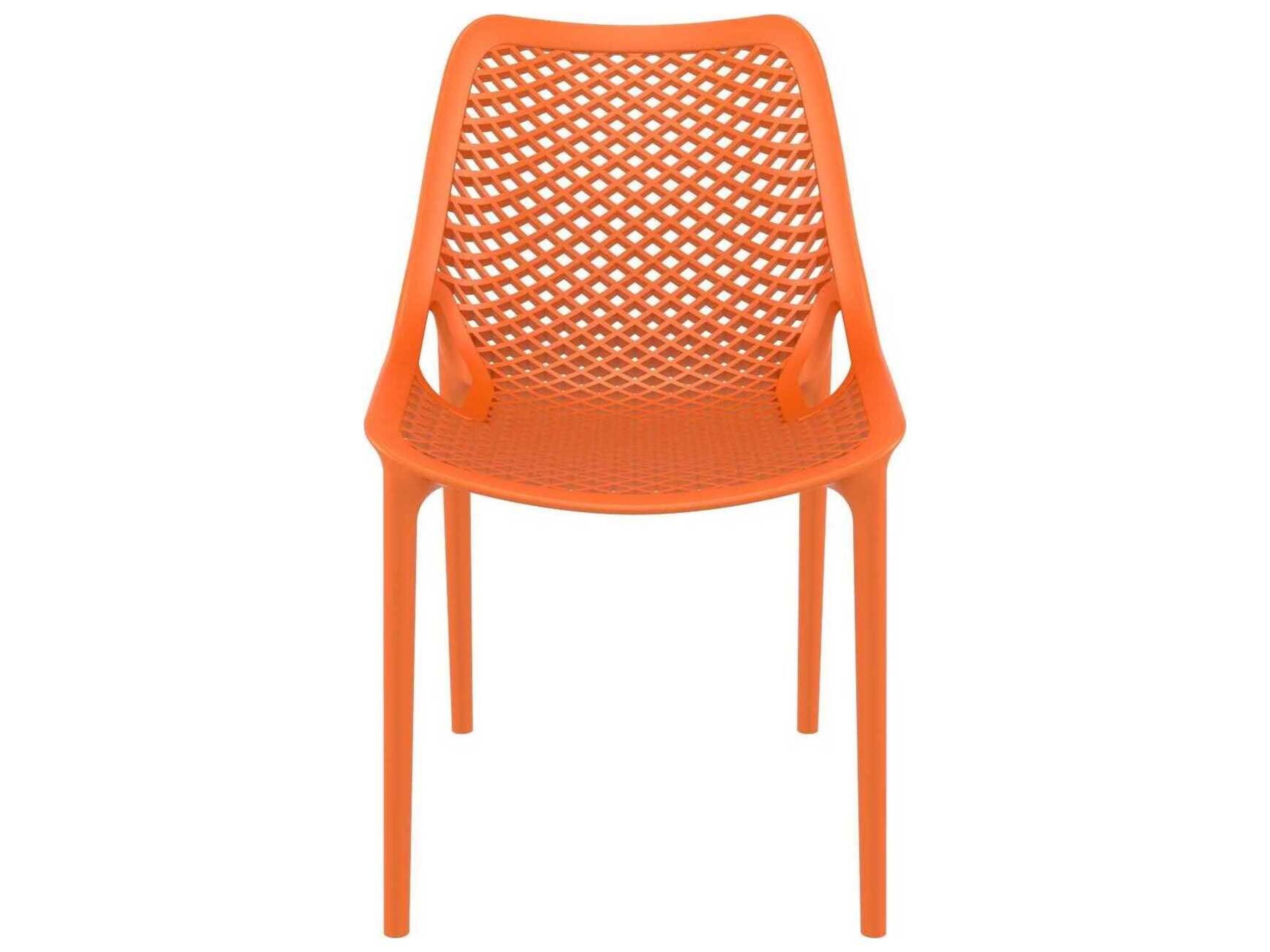 Compamia Air Orange Polypropylene Resin Dining Chair