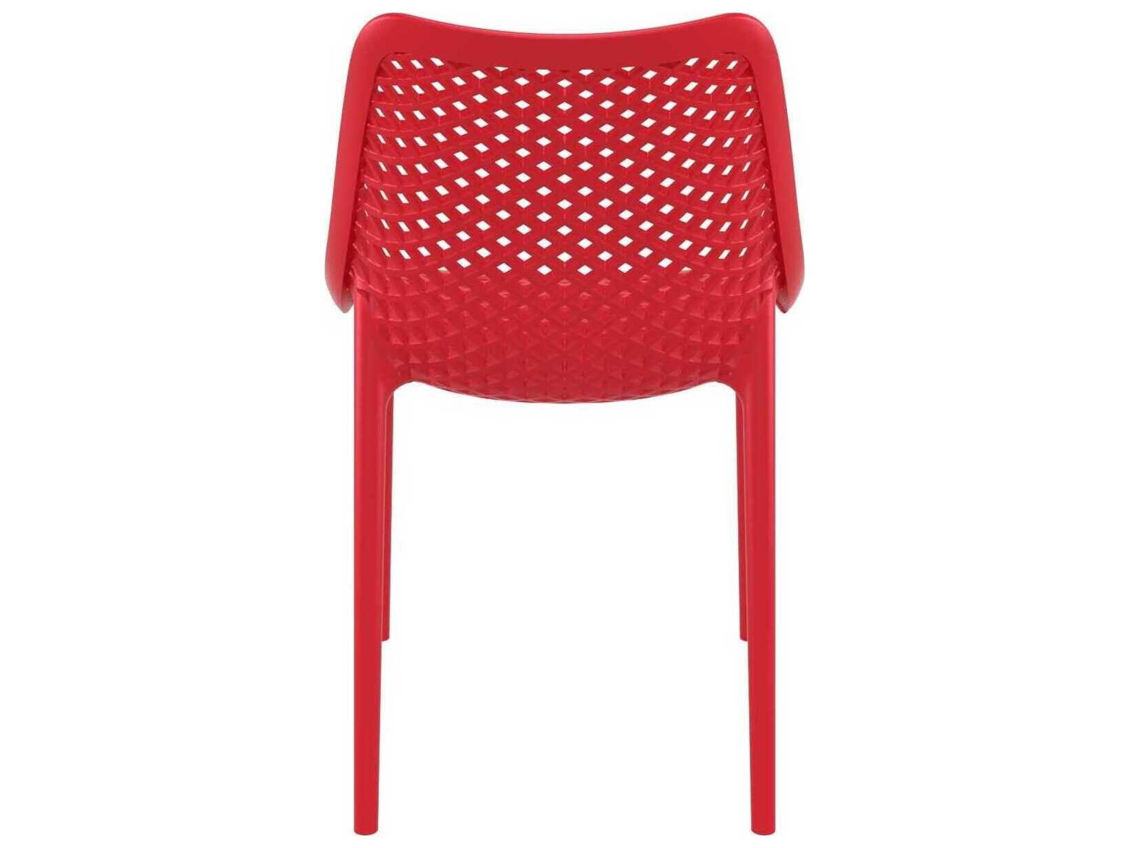 Compamia Air Red Polypropylene Resin Dining Chair