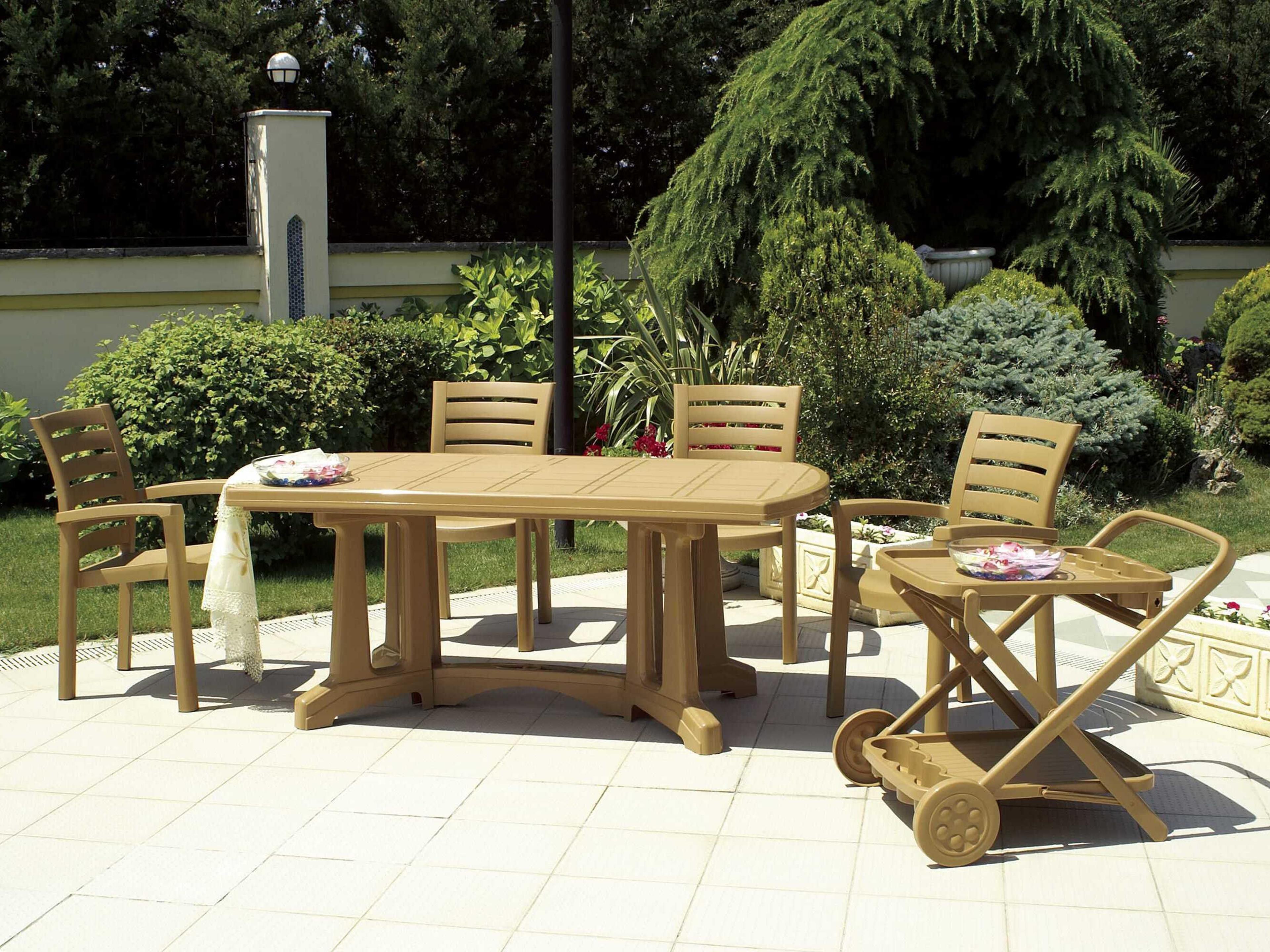 Compamia Marina Teak Brown Resin Dining Chair